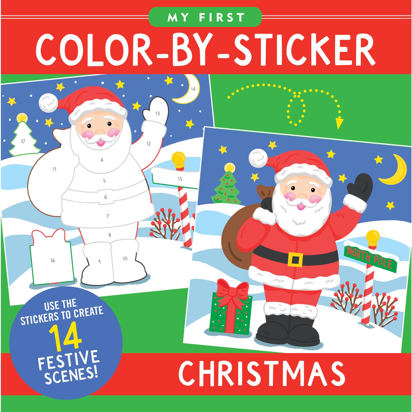 My First Color-By-Sticker Book - Christmas