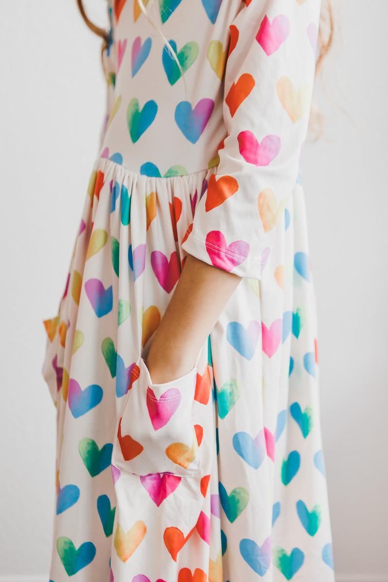 Mila & Rose 3/4 Sleeve Pocket Twirl Dress - Lotta Love