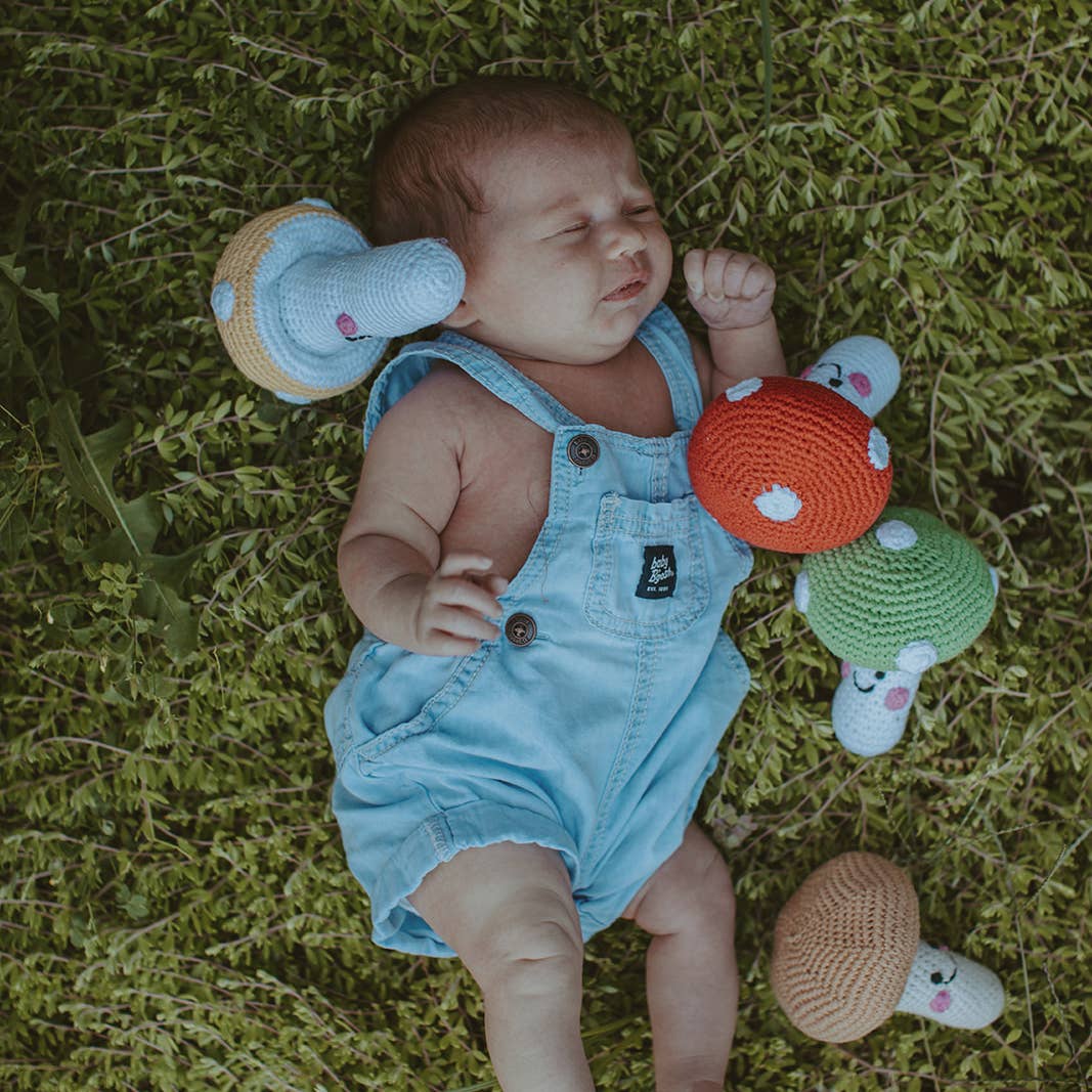 Pebble - Pretend Play Food Rattle - Red Mushroom