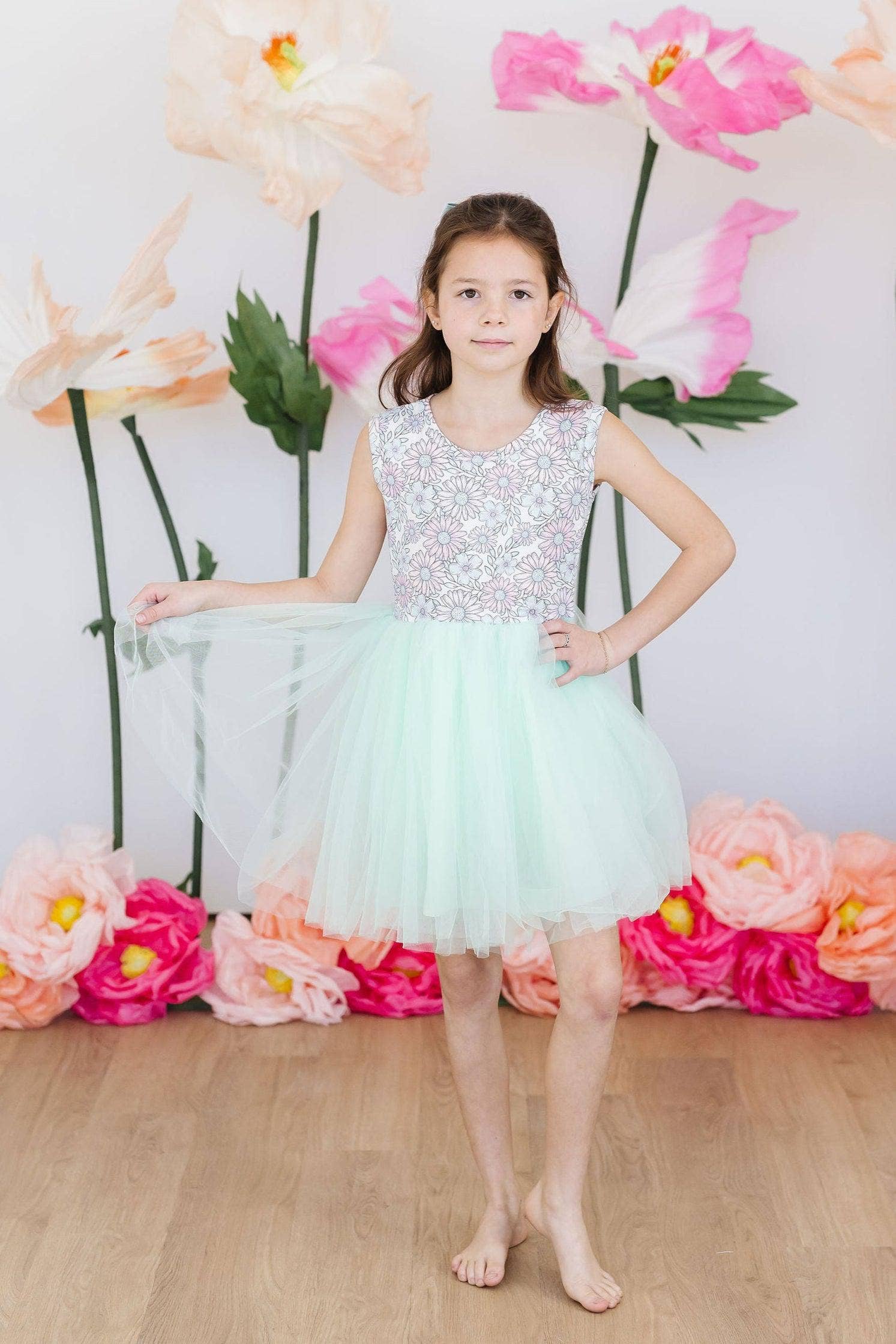 Mila & Rose - Blush & Bloom Tank Tulle Tutu Dress