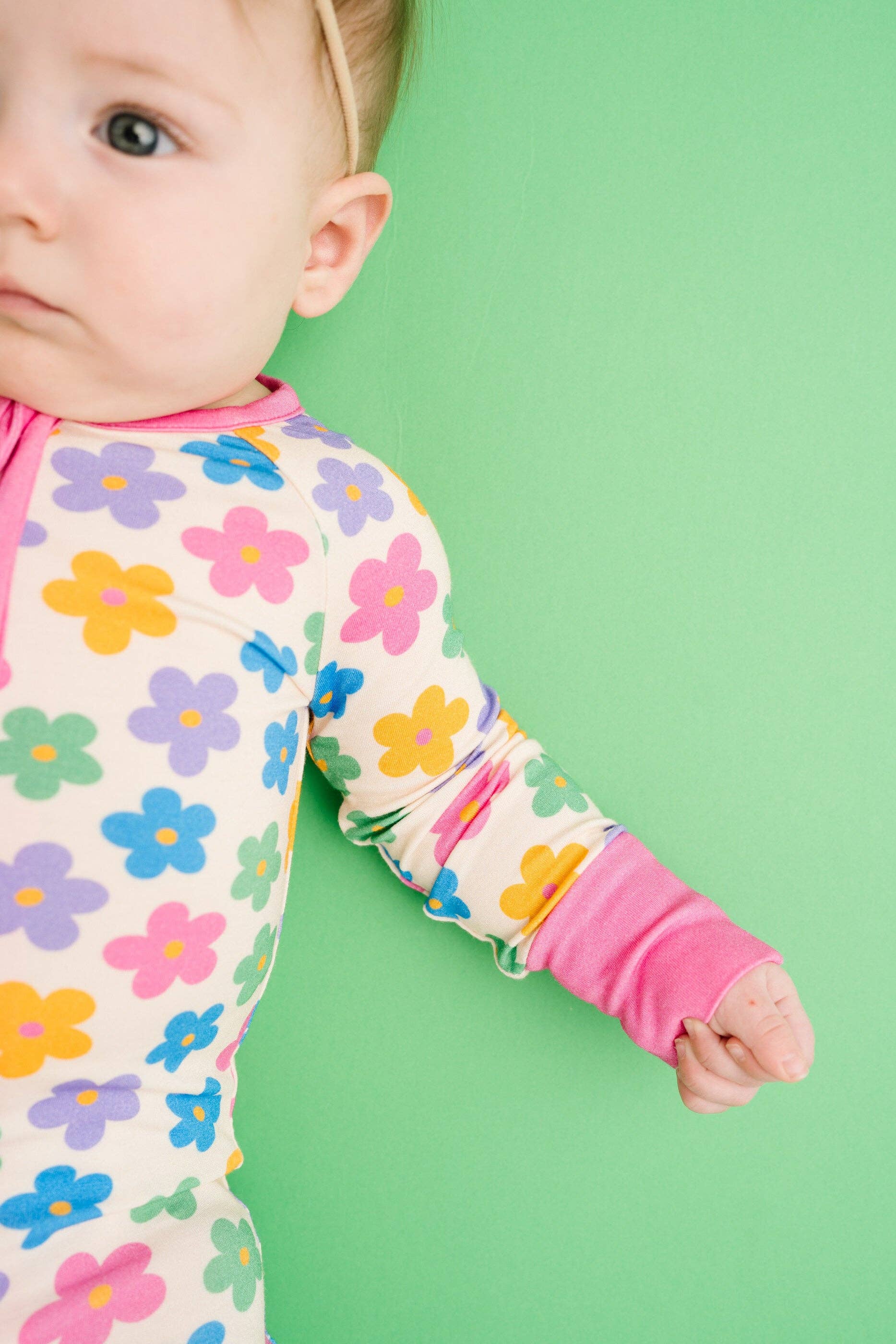 Little One Shop Bamboo Convertible Romper - Retro Flower