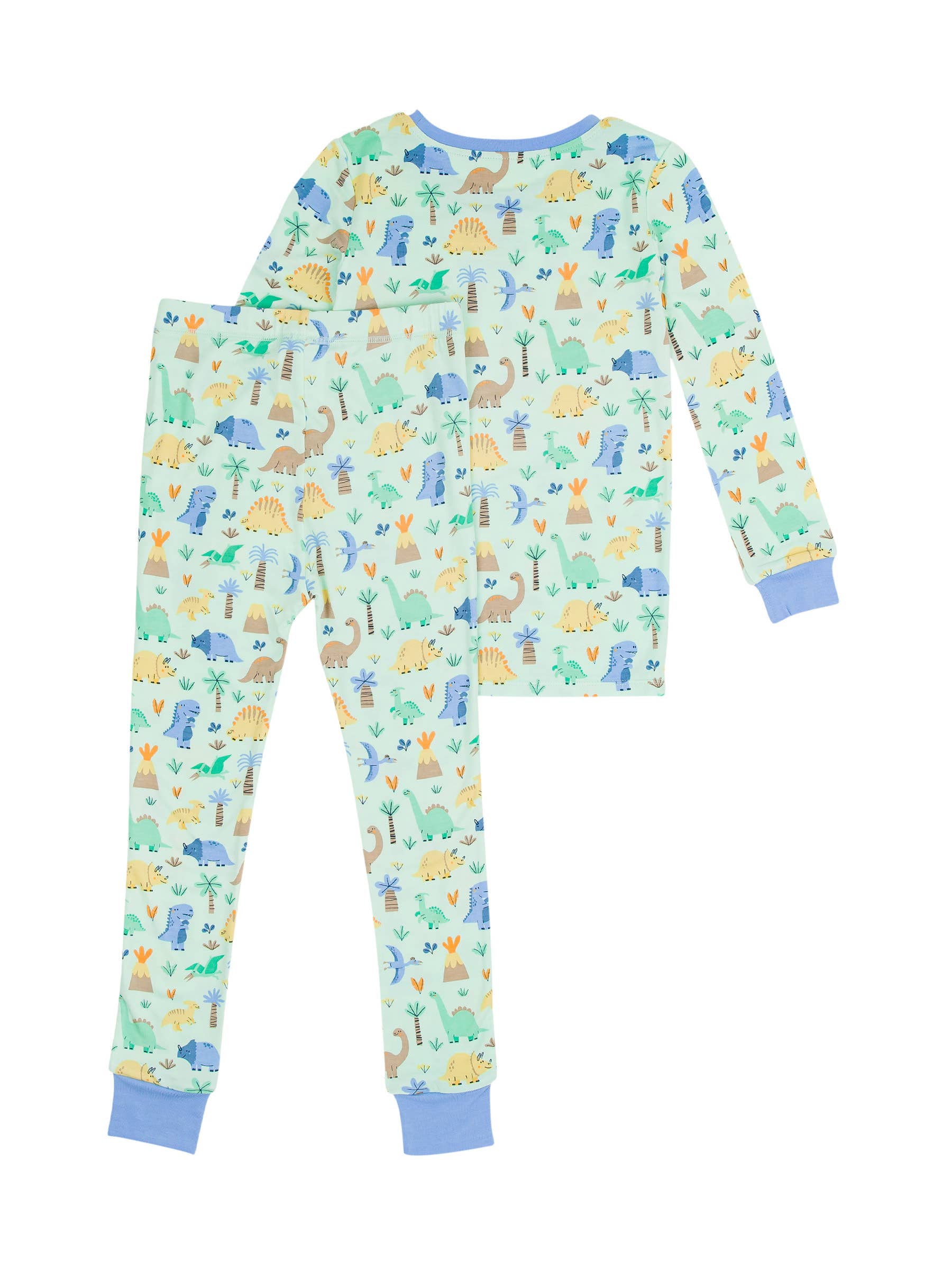 RuggedButts Bamboo Long Sleeve Pajama Set - Boys Dino-mite Dude Dinosaur