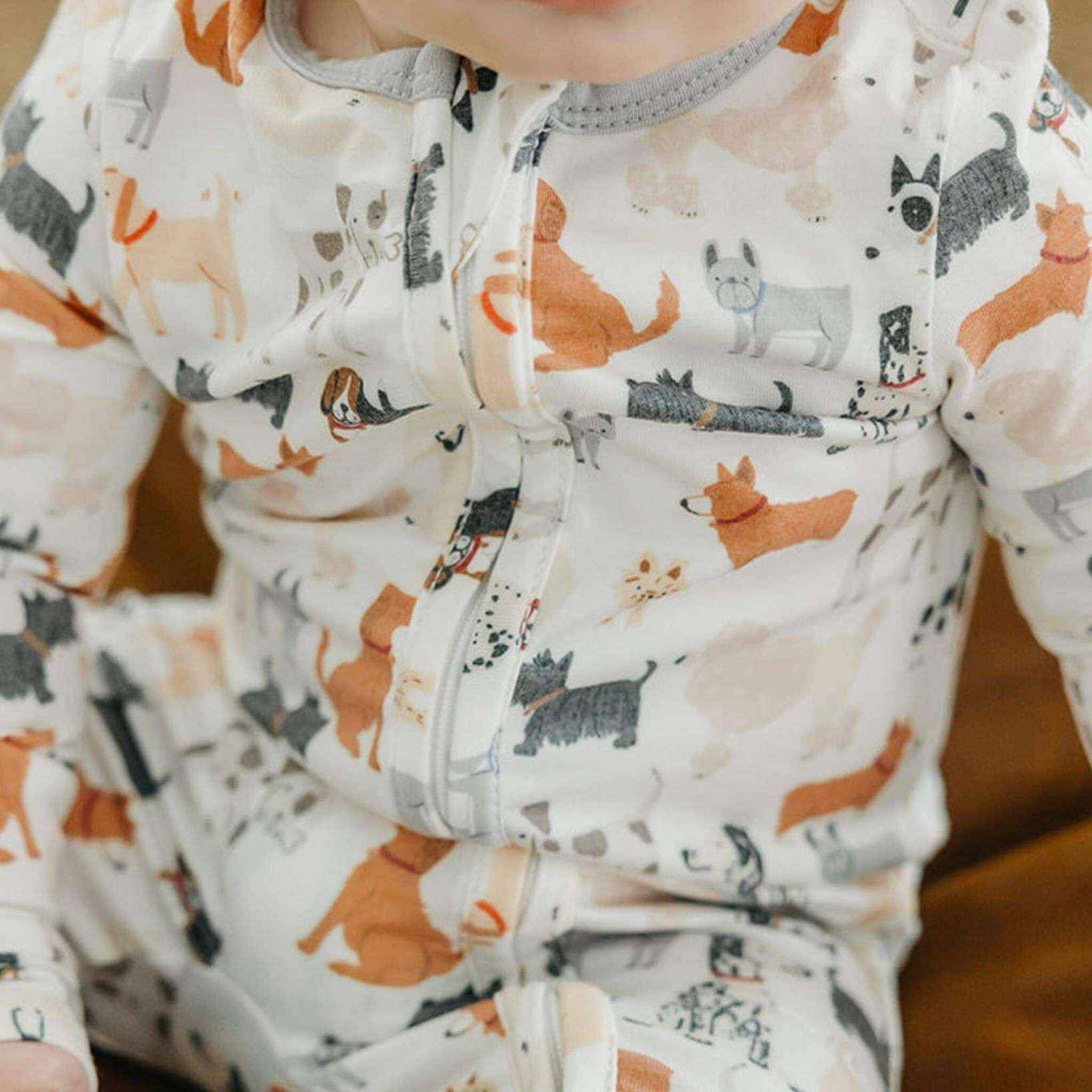 Copper Pearl Zip-Up Footie Pajama - Rufus