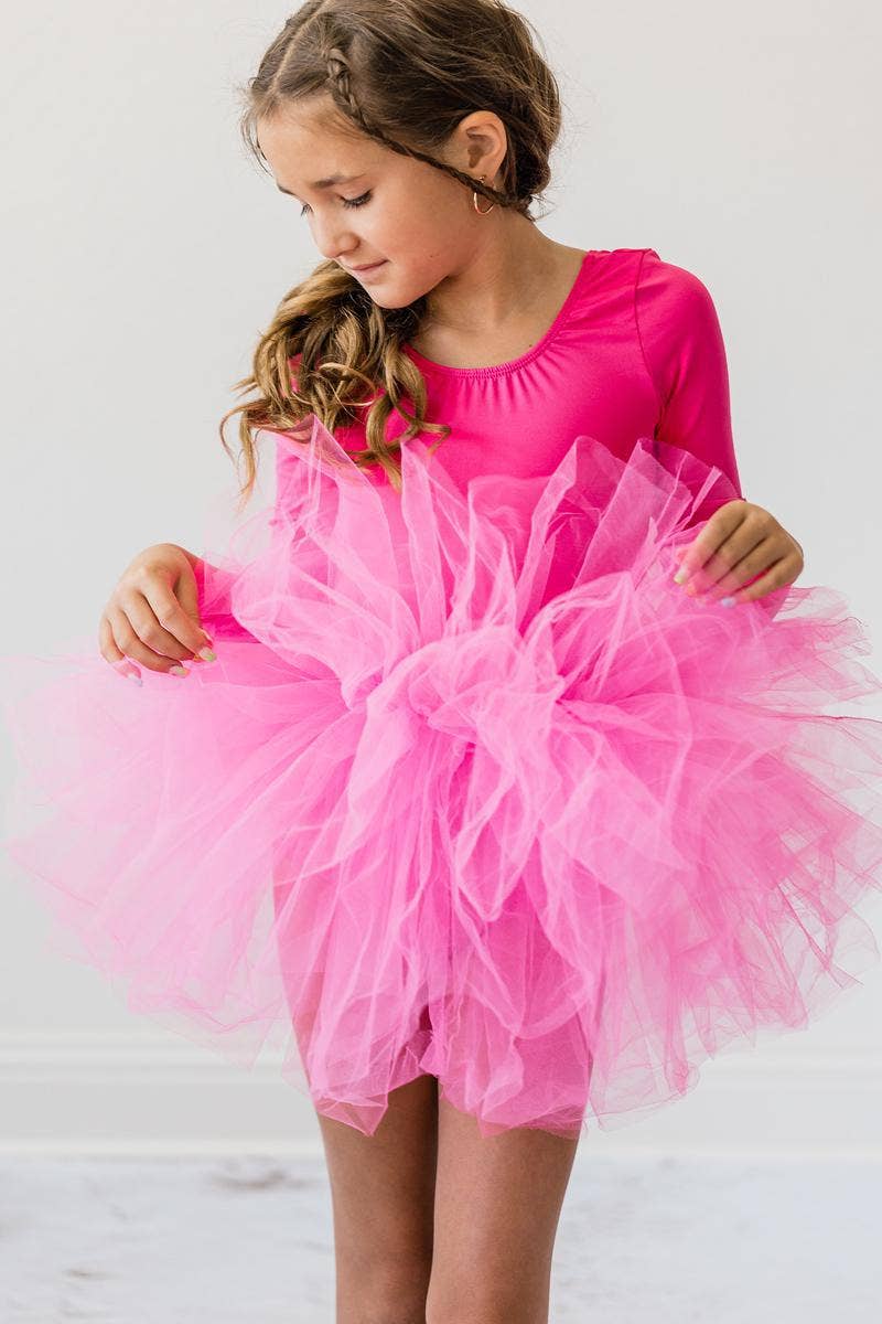 Mila & Rose - Hot Pink 3/4 Tutu Leotard