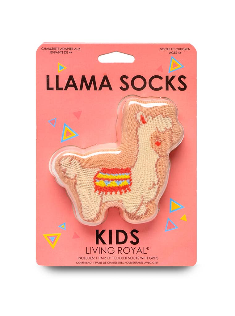 Living Royal 3D Packaged Crew Socks - Llama Love