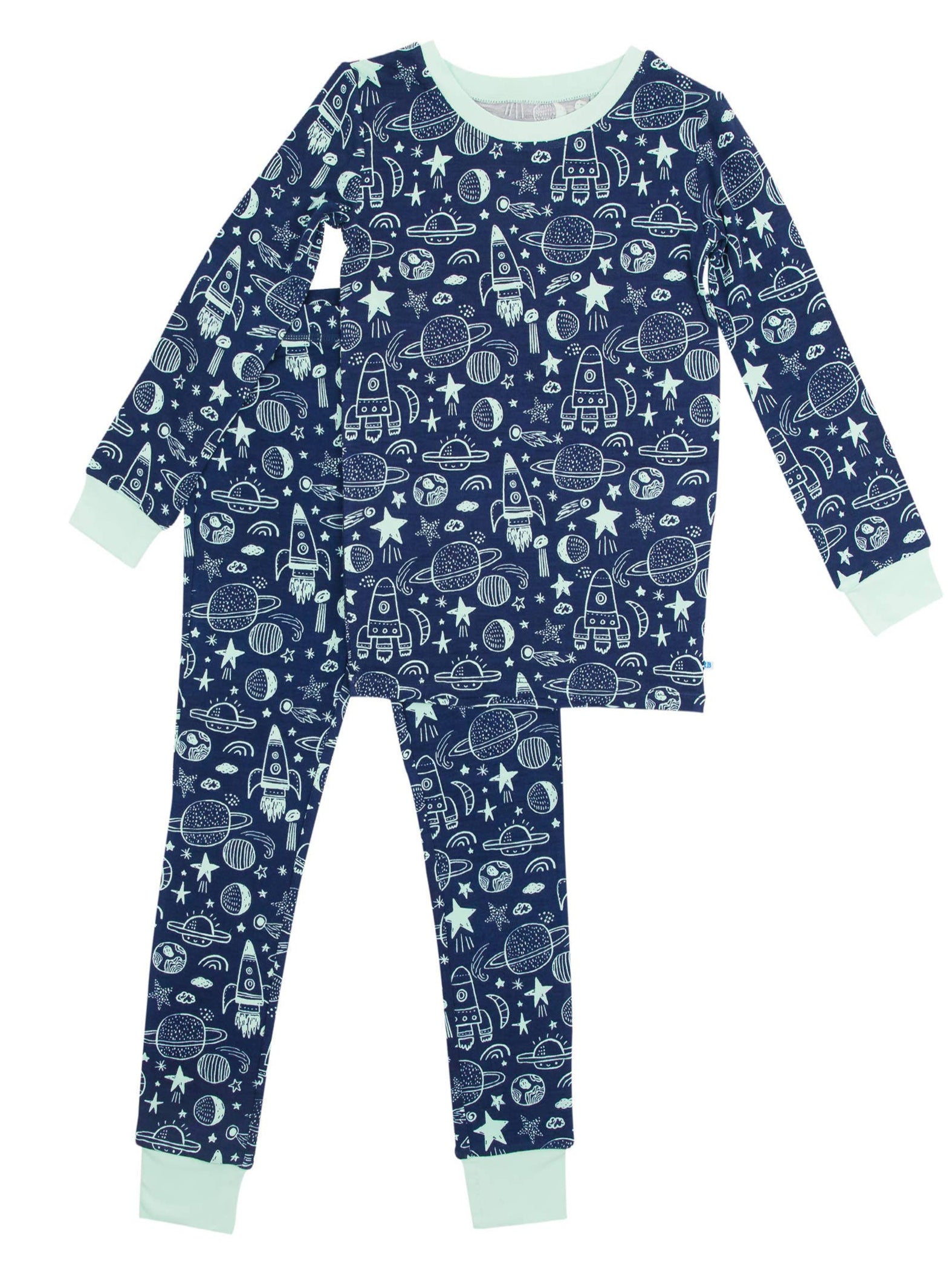 RuggedButts Bamboo Long Sleeve Pajama Set - Blast Off