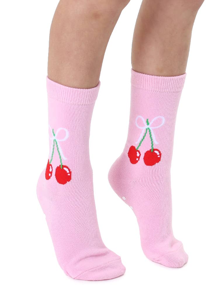 Living Royal 3D Packaged Crew Socks - Cherries