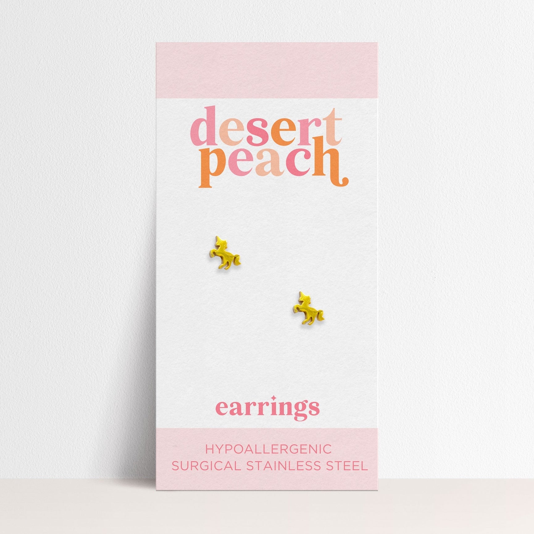 Desert Peach Stud Earrings - Unicorn