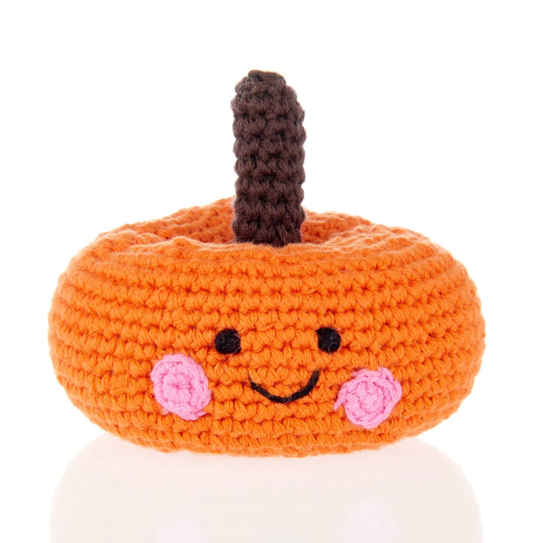Pebble - Handmade Orange Pumpkin Rattle – A Fall Favorite!