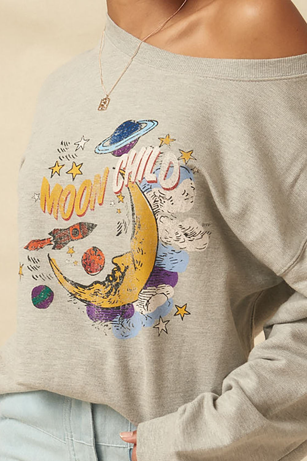 Moon Child Vintage Graphic Sweatshirt (Final Sale)