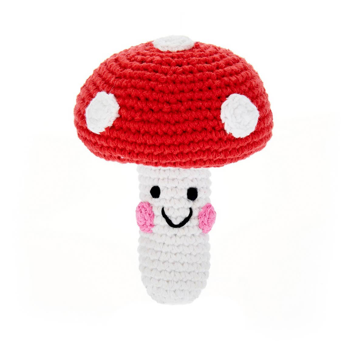 Pebble - Pretend Play Food Rattle - Red Mushroom