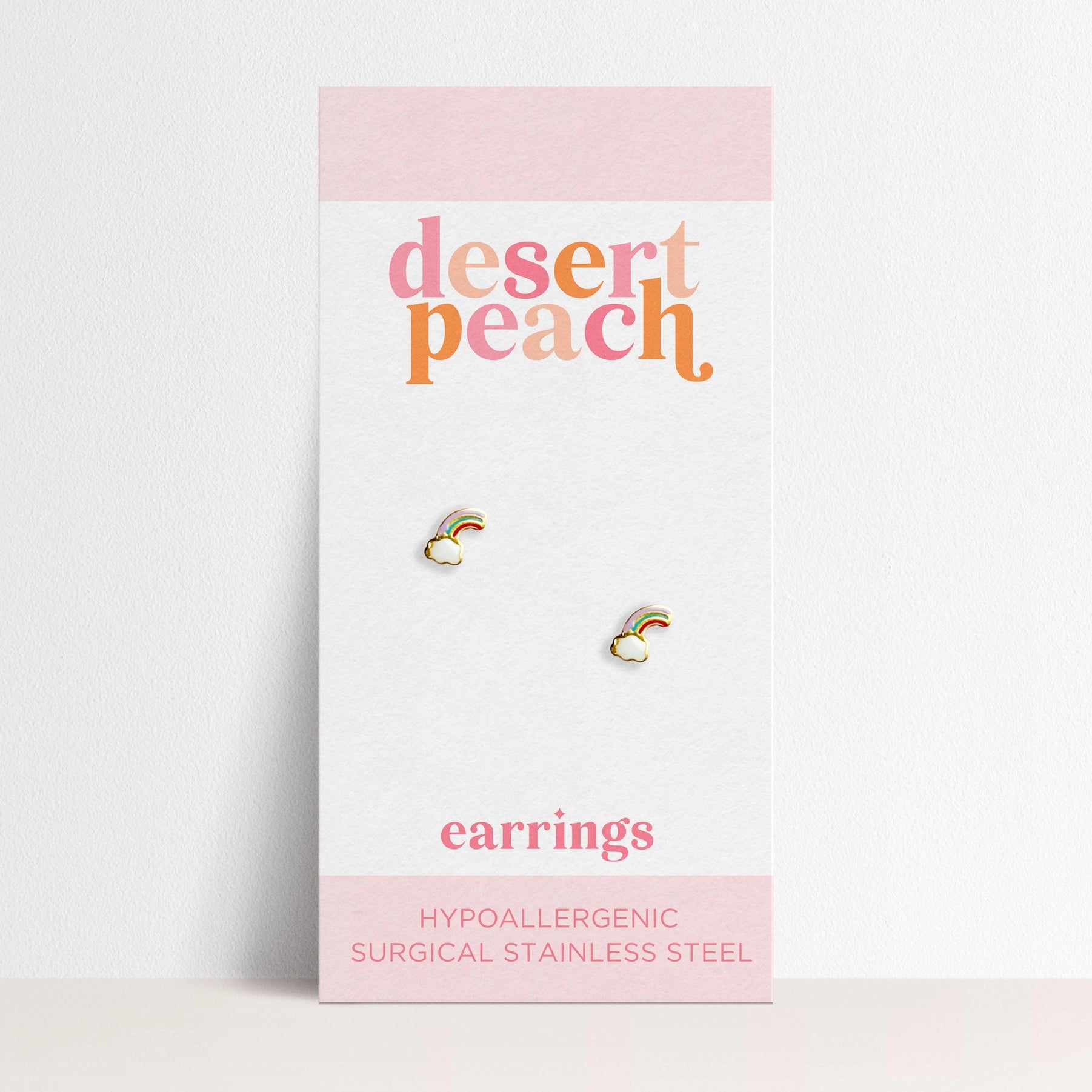 Desert Peach Stud Earrings - Cloudy Rainbow