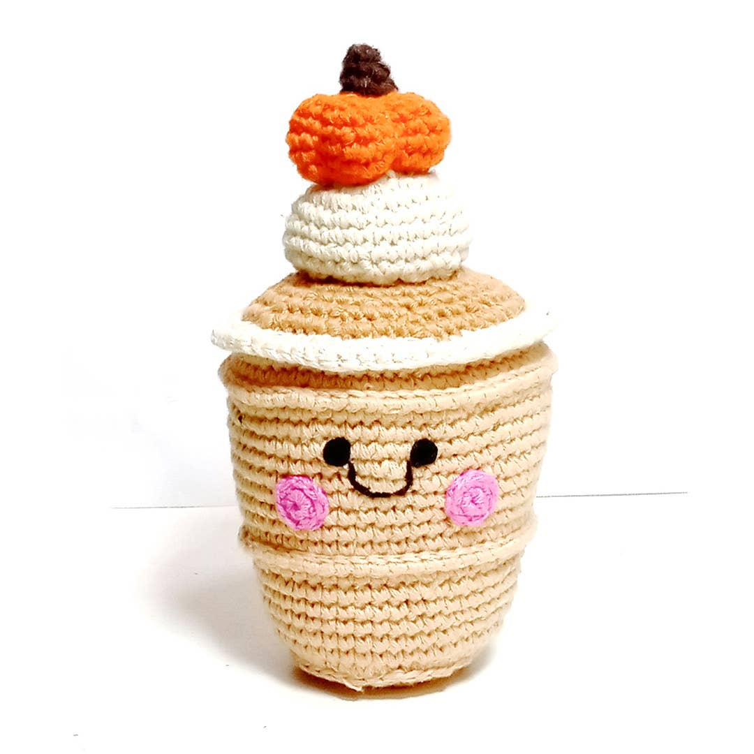 Pebble - Pretend Play Food Rattle - Pumpkin Spice Latte