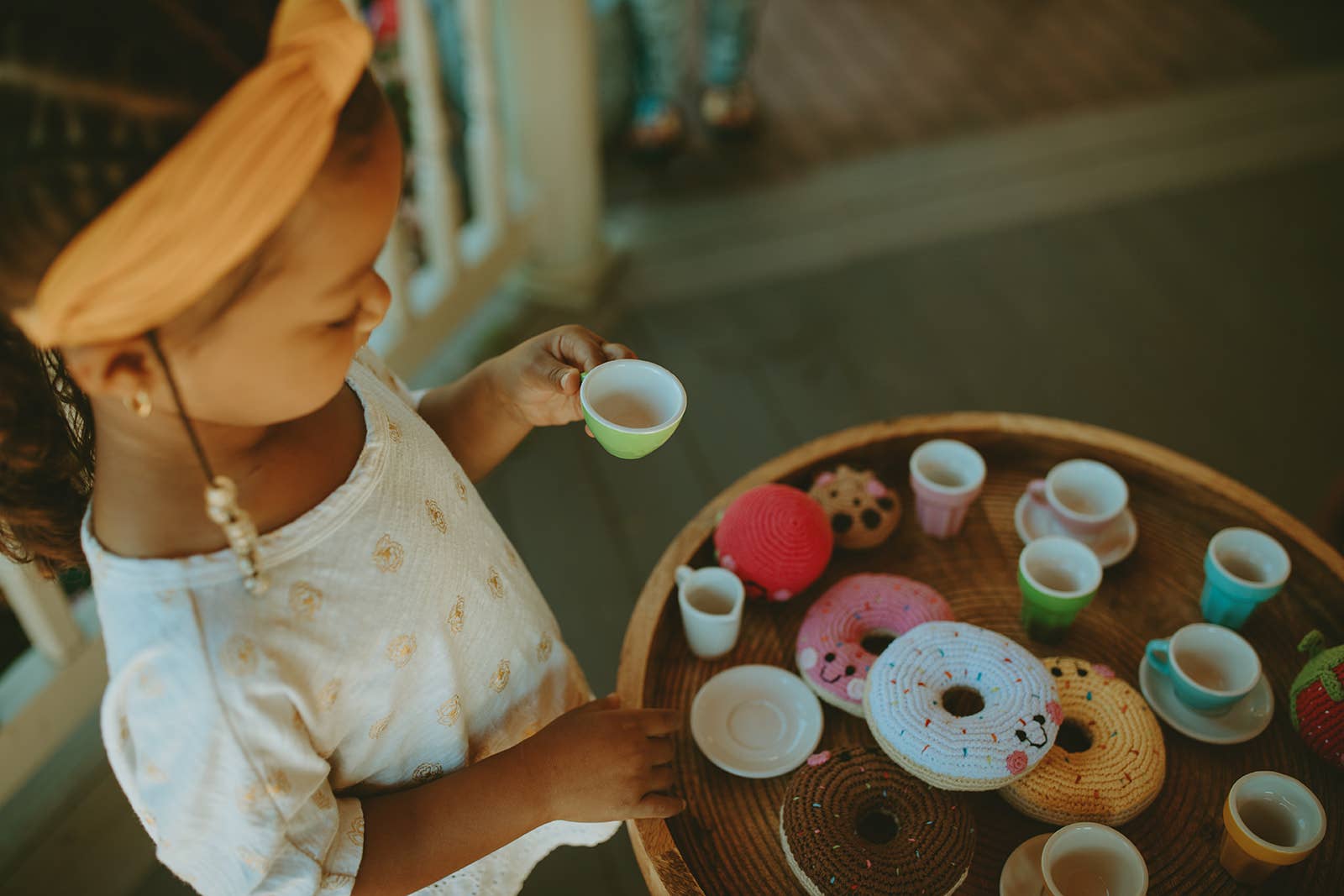 Pebble - Pretend Play Food Rattle - Pink Donut