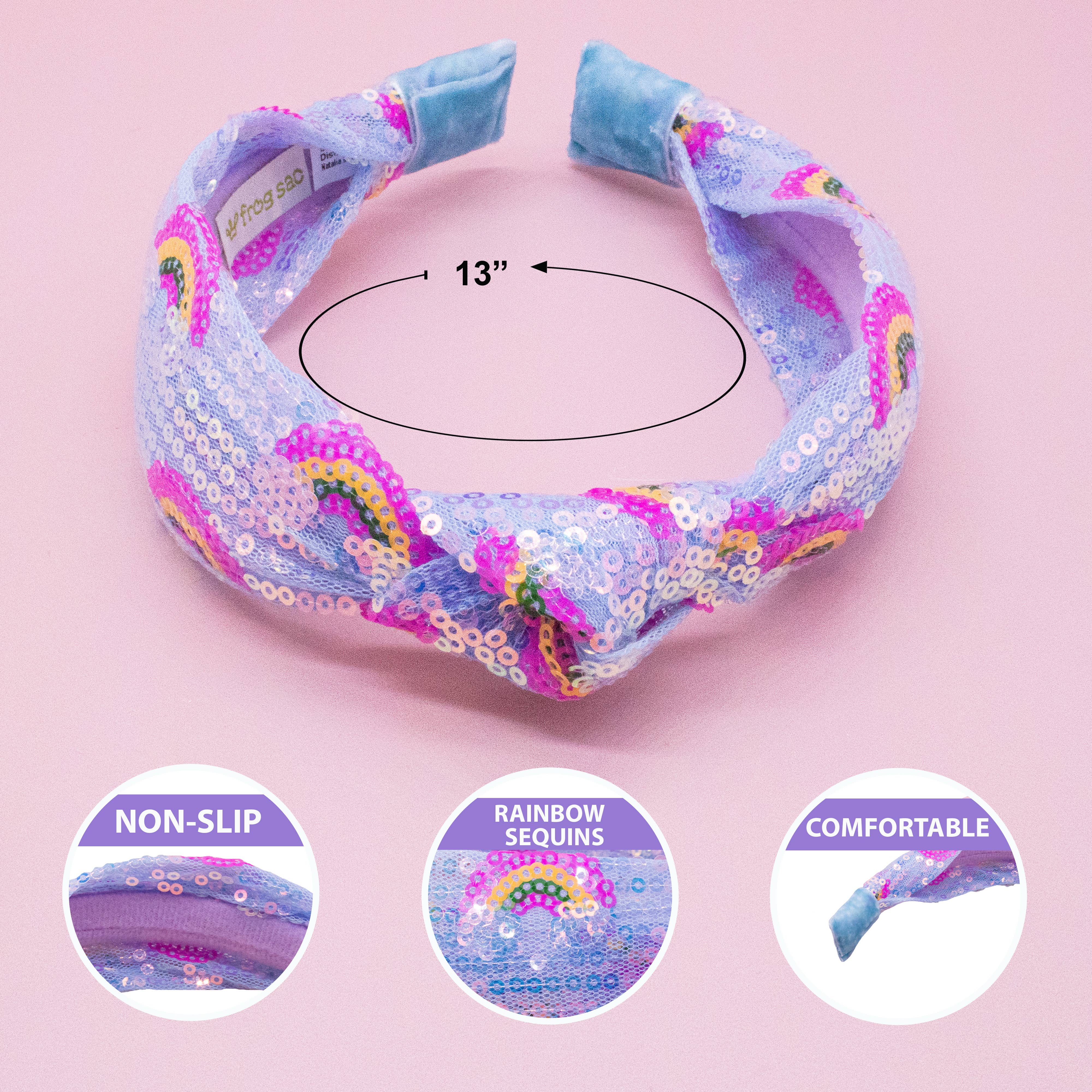 Rainbow Sequin Knot Headband