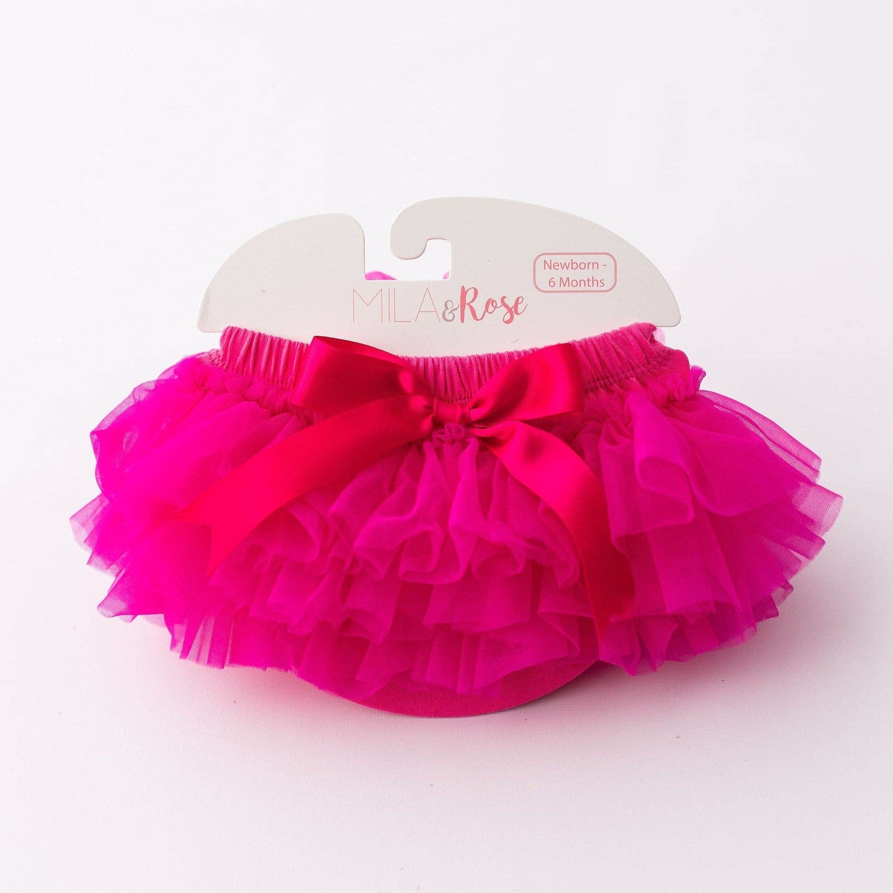Mila & Rose Ruffle Tutu Bloomer  - Hot Pink