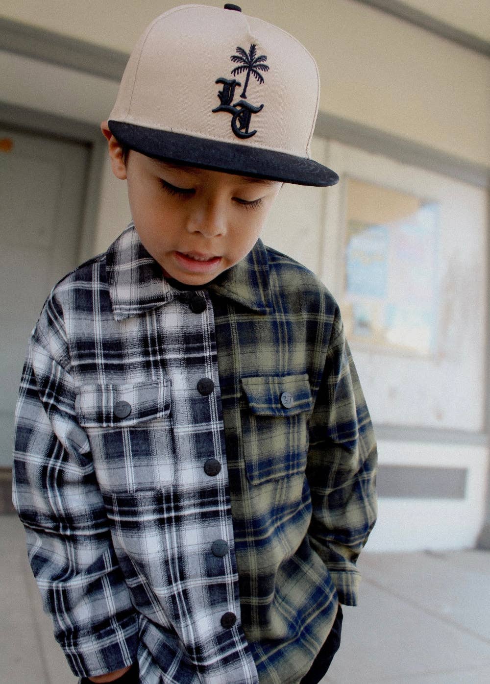 Little Trouble - Two-Tone Flannel Black/Green