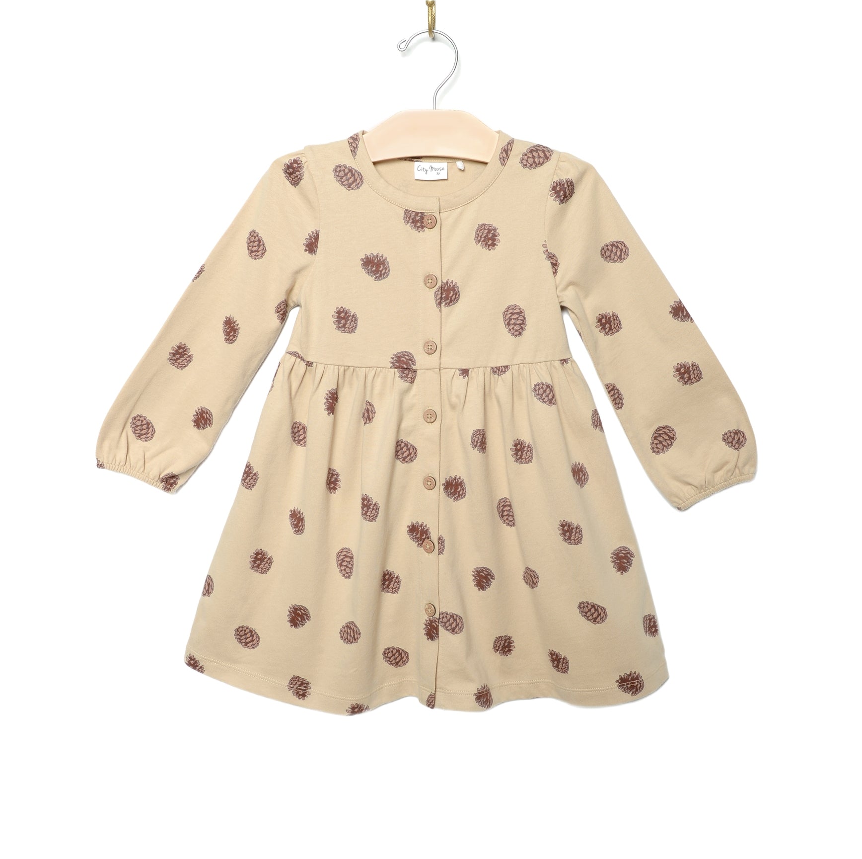 City Mouse Button Down Dress - Pinecones