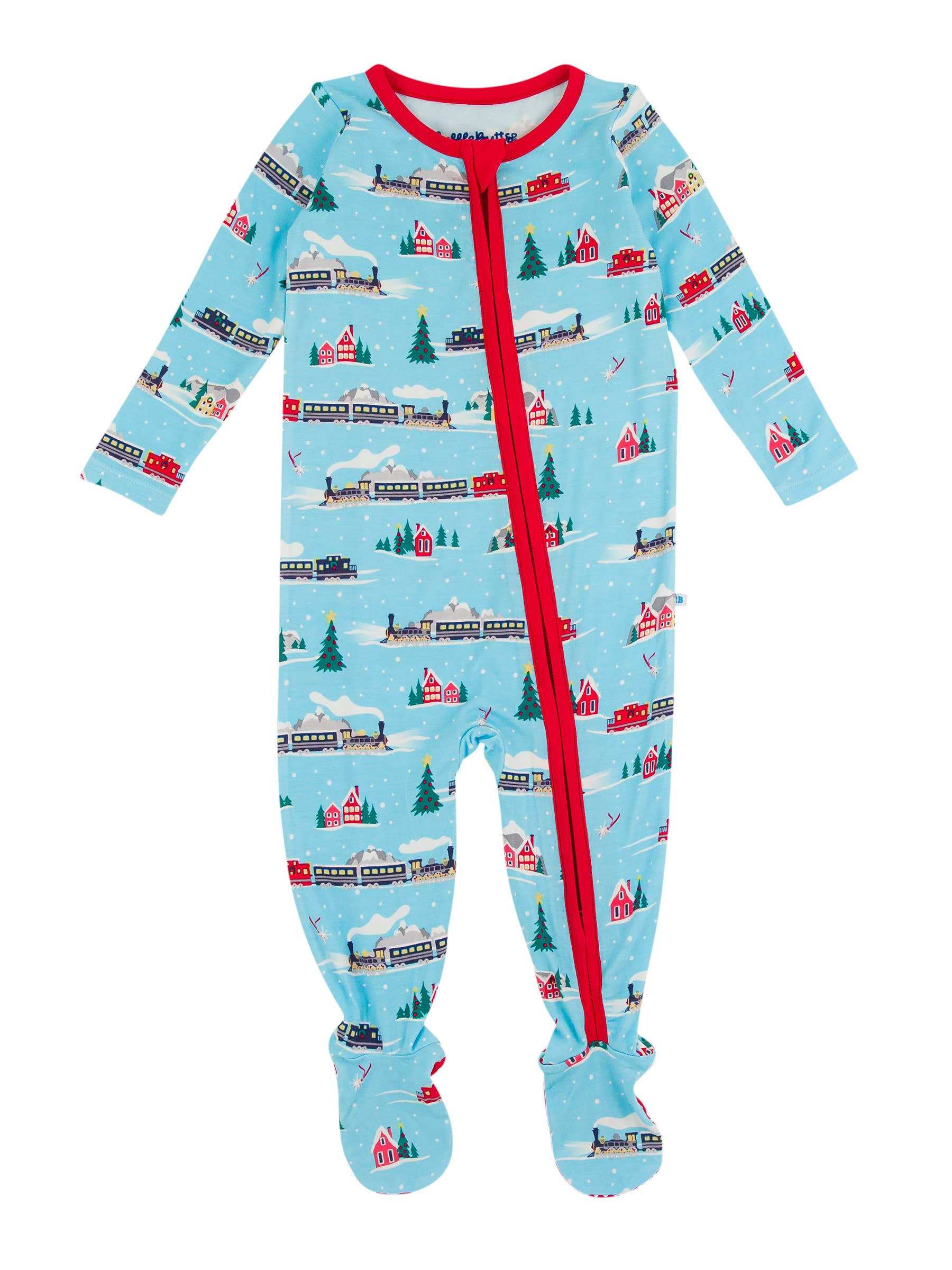 RuggedButts - Winter Express Bamboo Footed One Piece Pajama