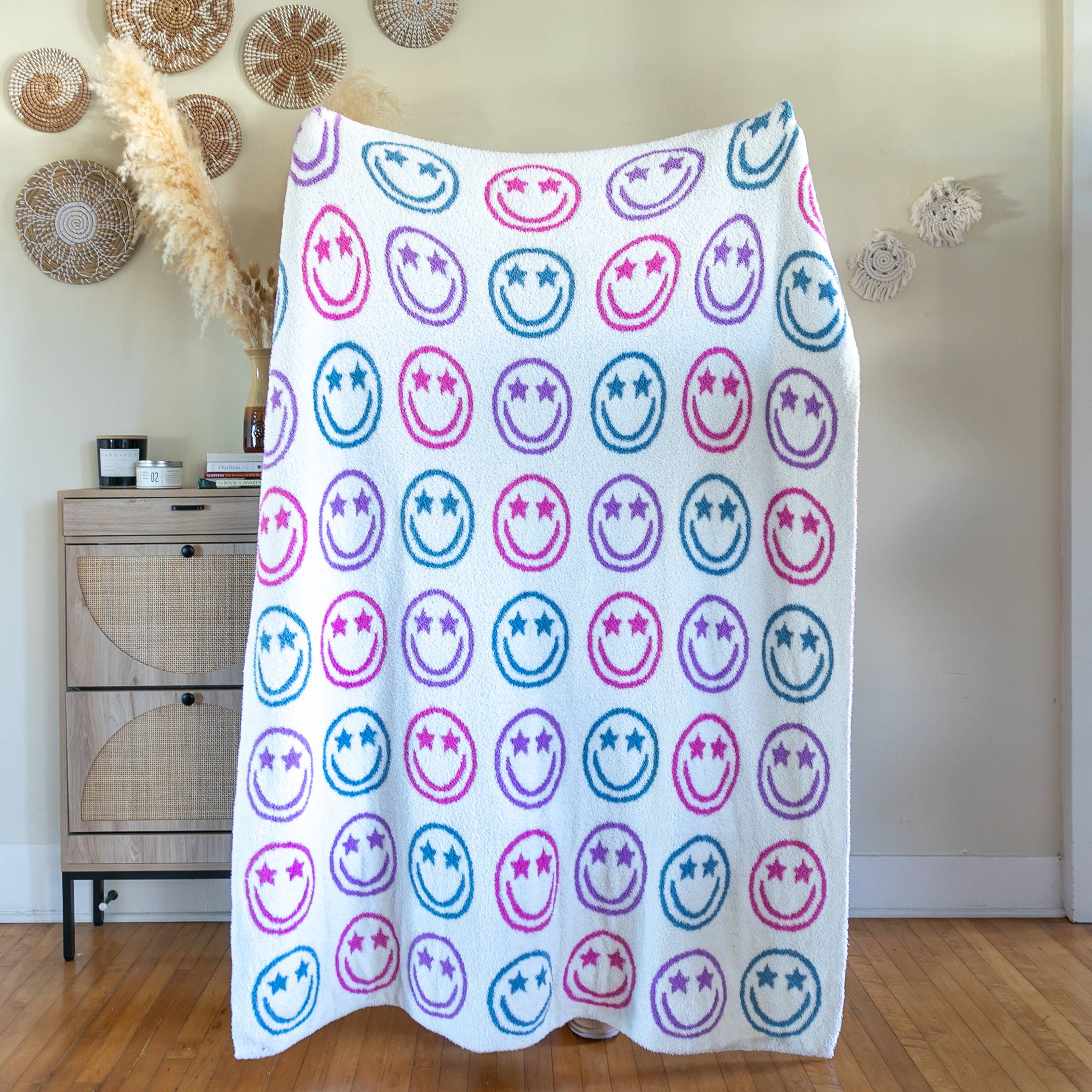 Living Royal Throw Blanket - Star Eyes Happy Faces