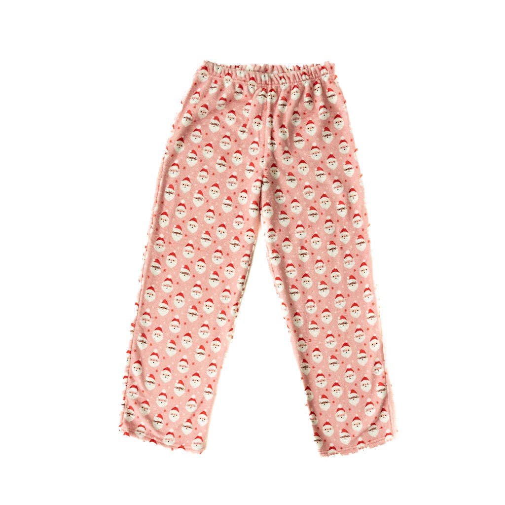 Macaron + Me - Stretch Plush Pants - Vintage Santa Pink