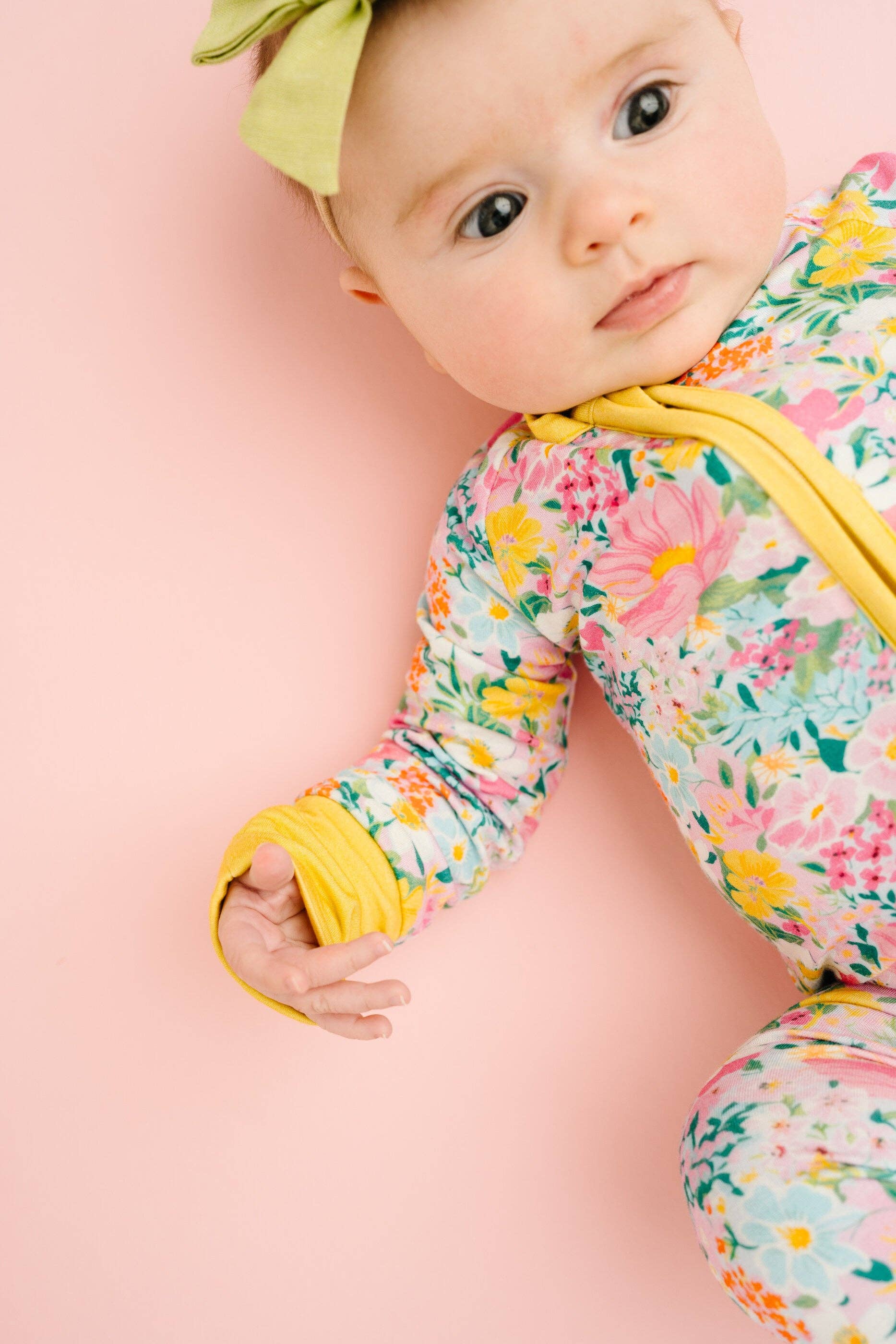 Little One Shop Bamboo Convertible Romper - Garden Glow