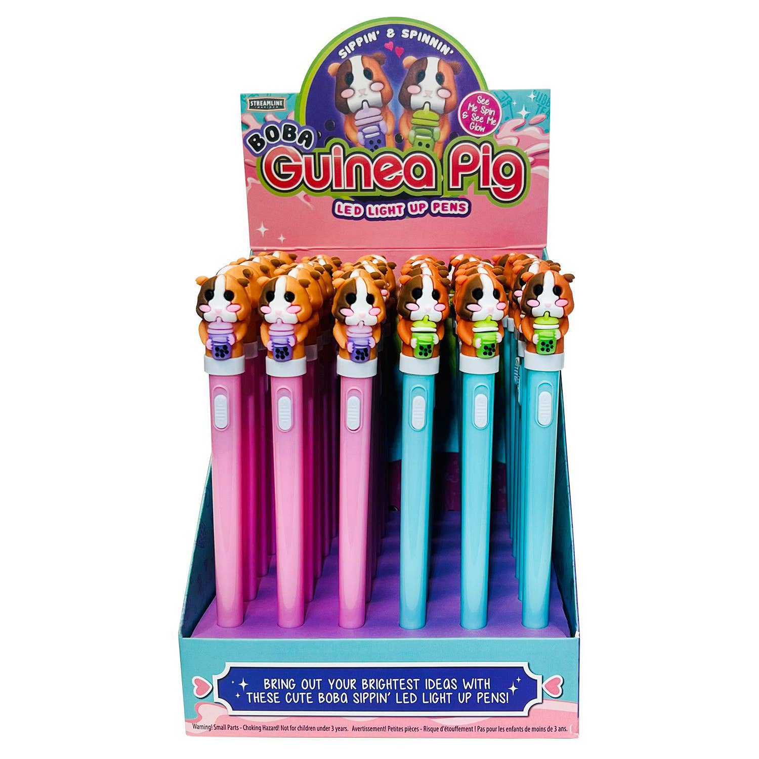 Streamline - Sippin' & Spinnin' Boba Guinea Pig LED Light Up Pens