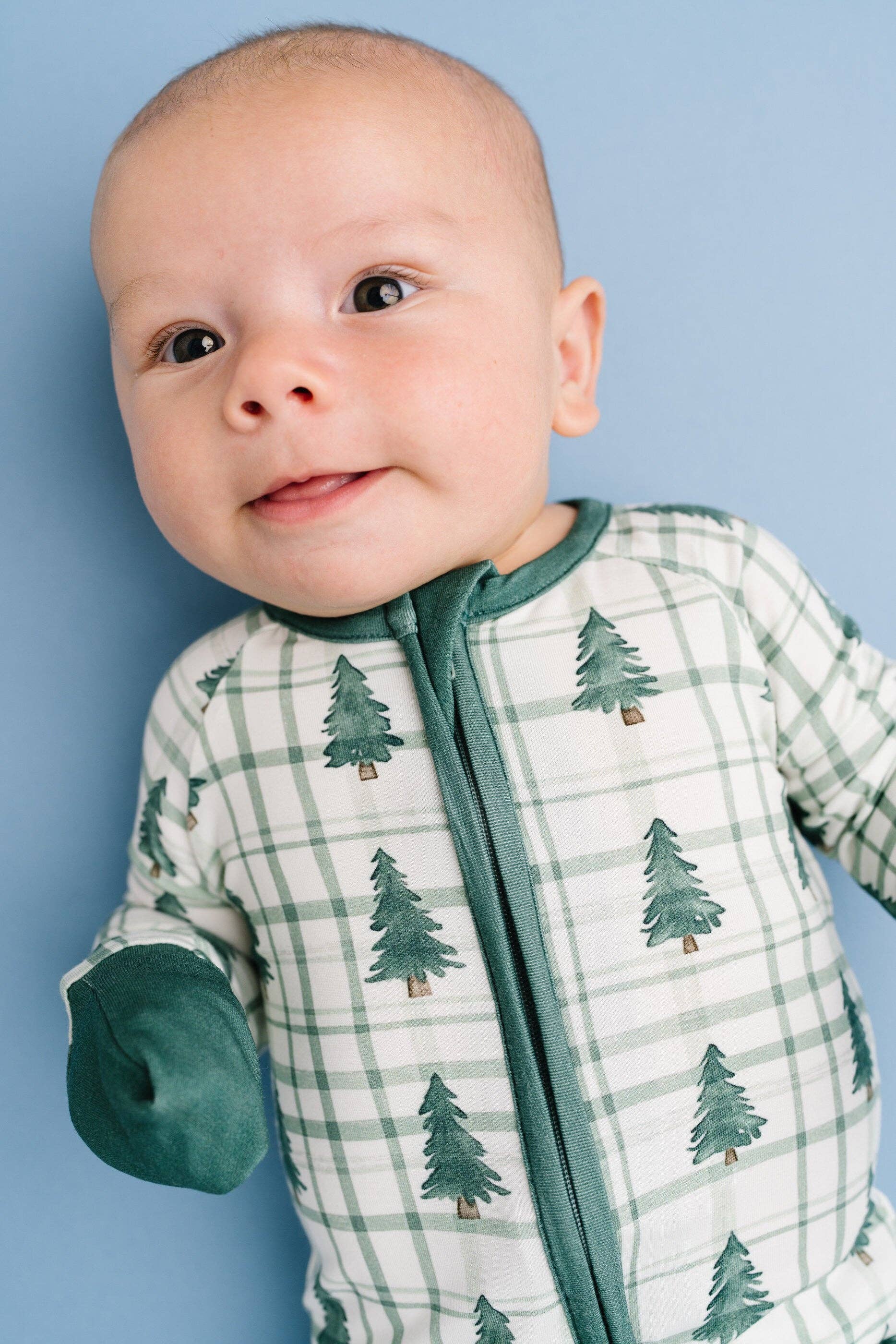 Little One Shop Bamboo Convertible Romper - Tree Farm