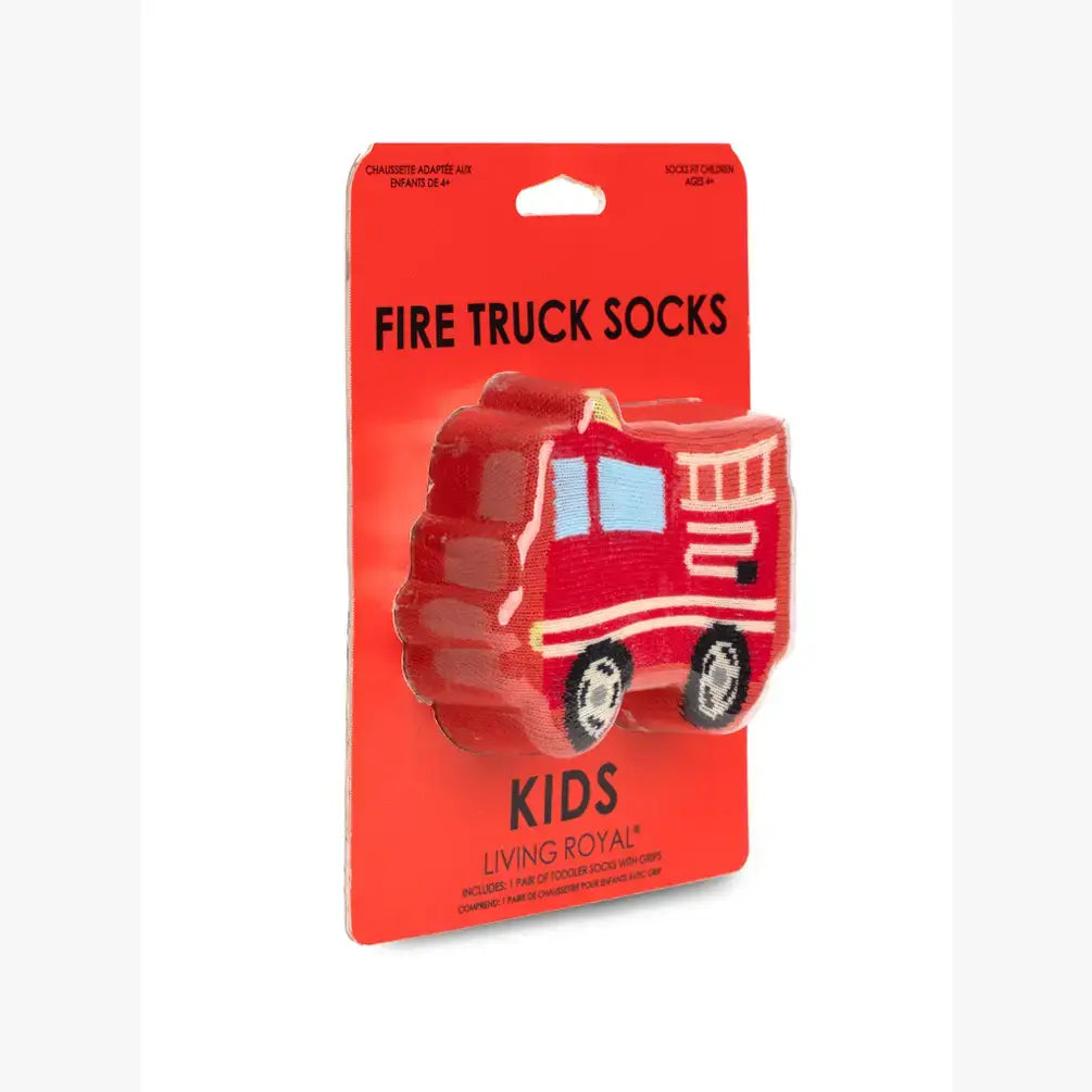 Living Royal 3D Packaged Crew Socks - Fire Truck