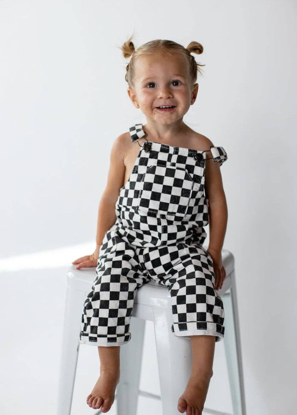 Little Trouble - Classic Checker Overalls