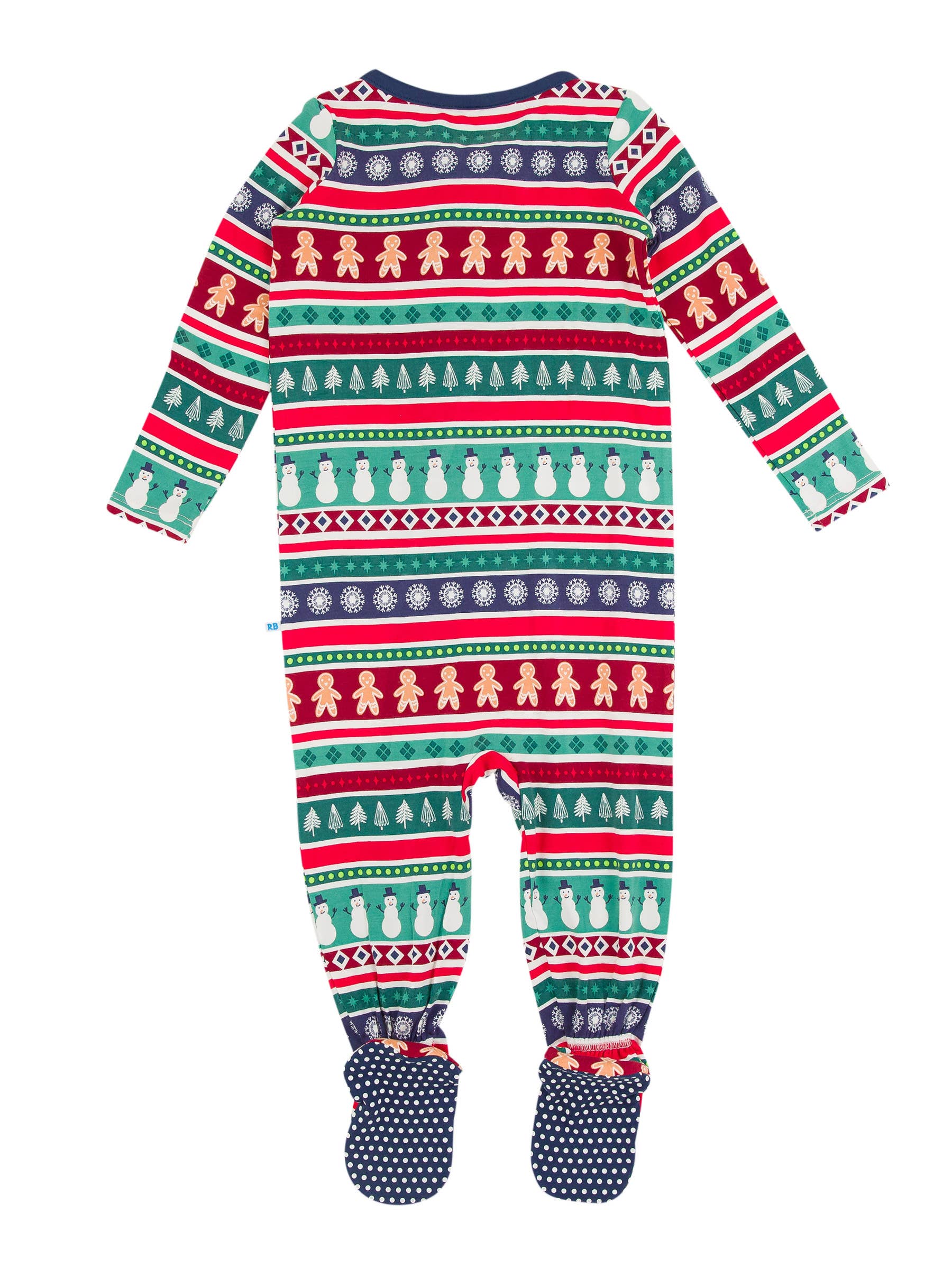 RuggedButts - Fair Isle Friends Bamboo Footed One Piece Pajama