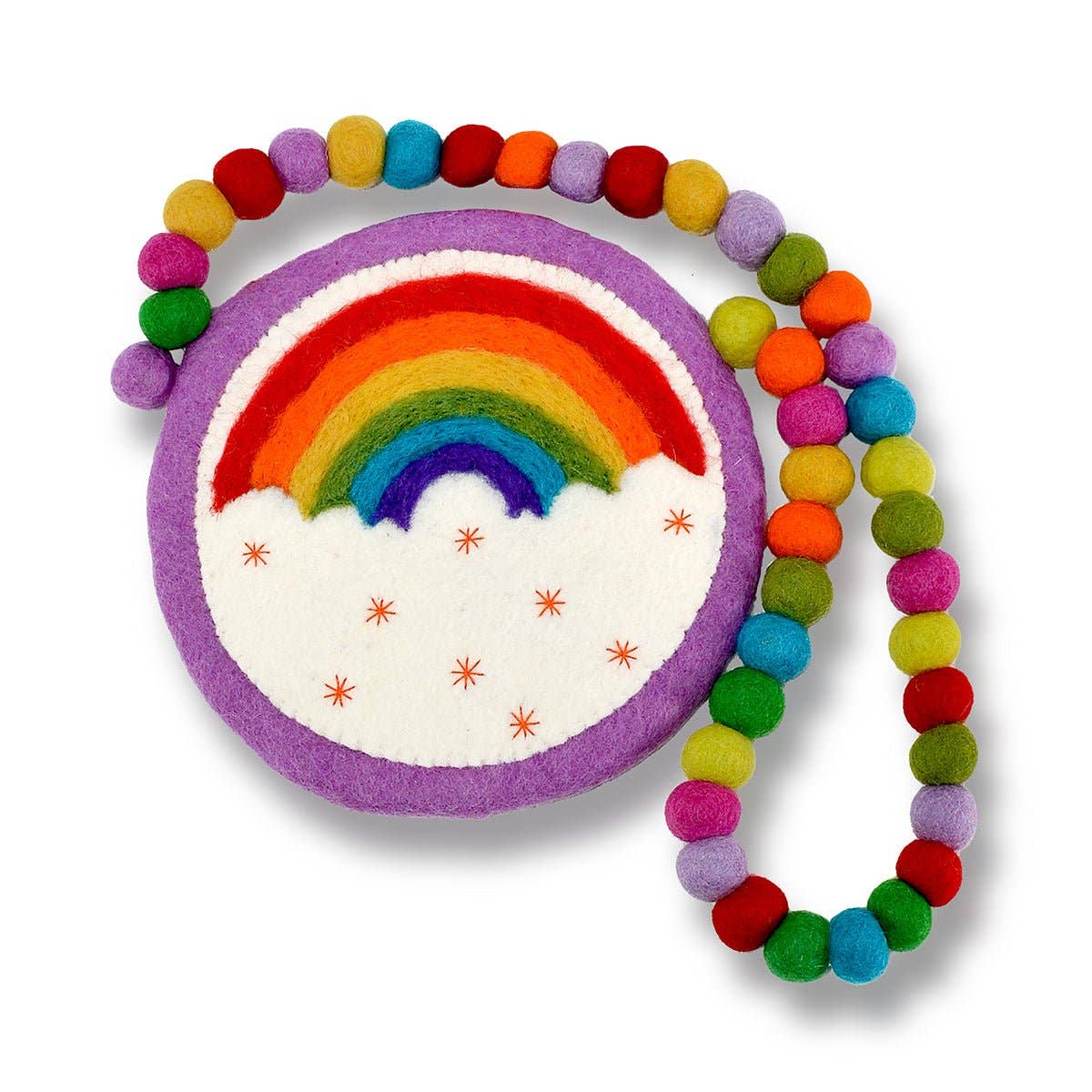 Rainbow and Cloud Ball Handle Kids Bag