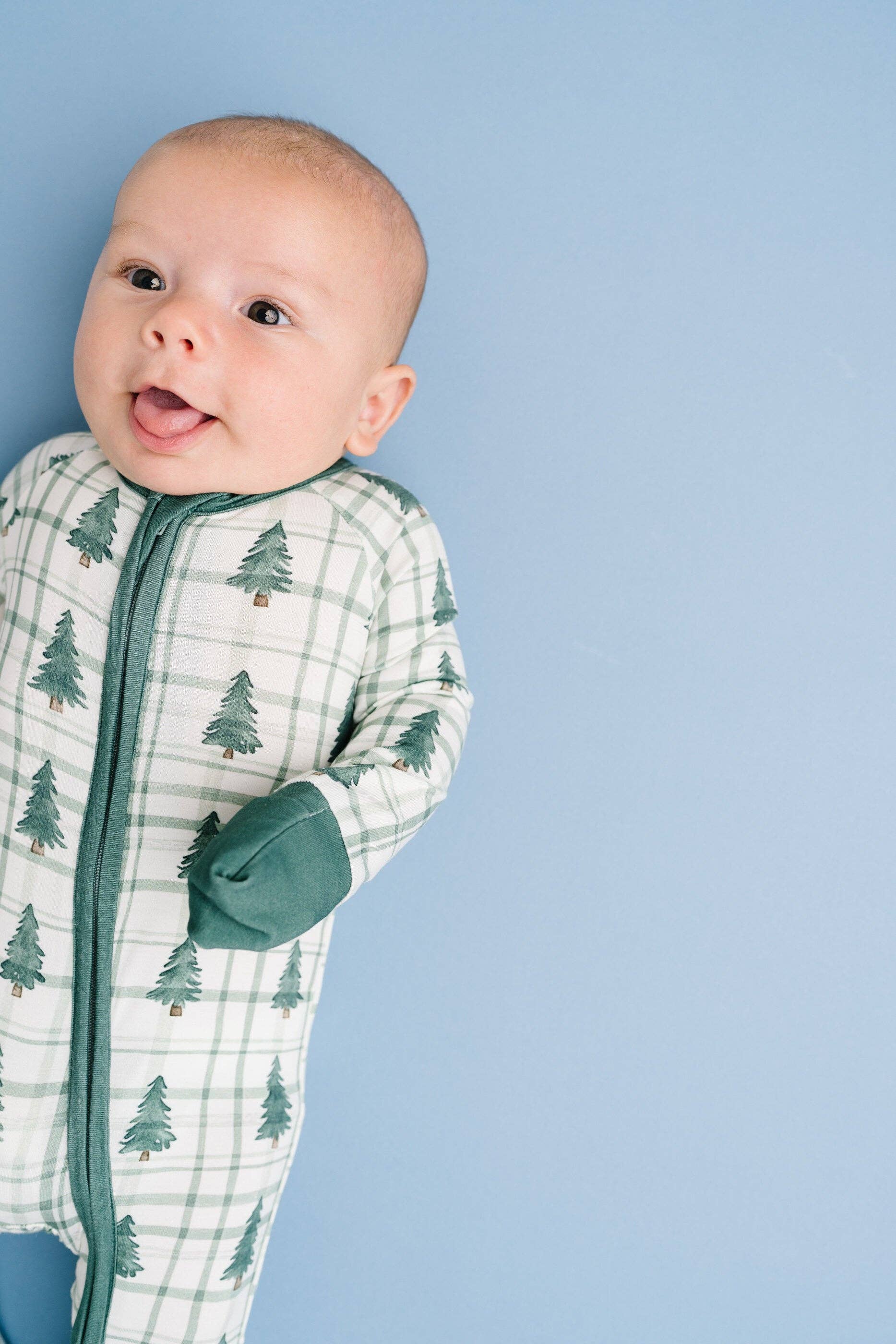 Little One Shop Bamboo Convertible Romper - Tree Farm