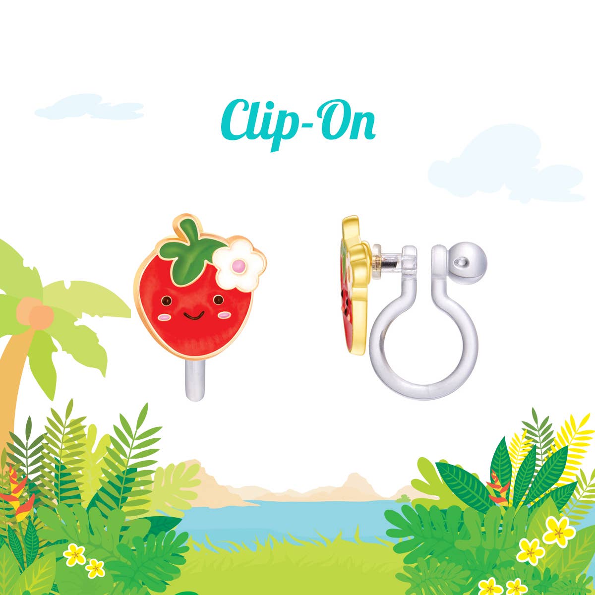 Girl Nation CLIP ON Earrings - You're Berry Cute