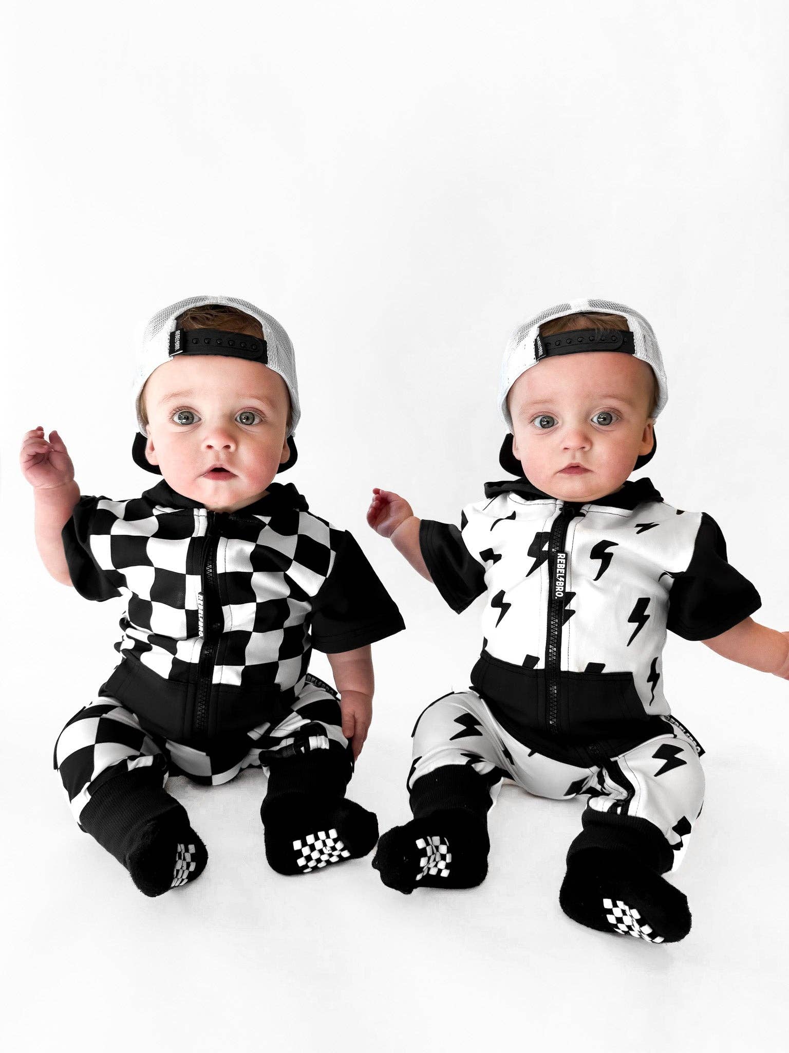 Rebel Bro Hooded Rebel Short Sleeve Romper - Venice