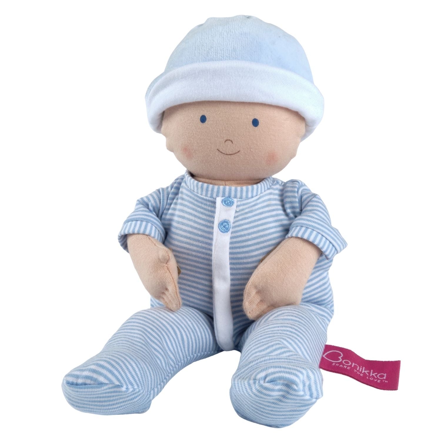 Bonikka Cherub Baby Boy Doll in Blue Outfit