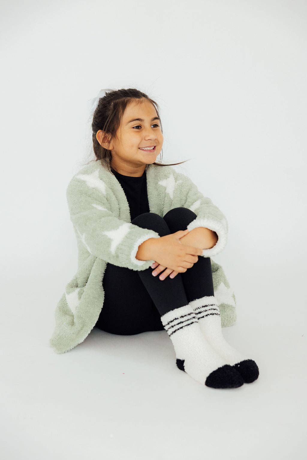 Mila & Rose - Coconut/Black Sporty Cozy Socks