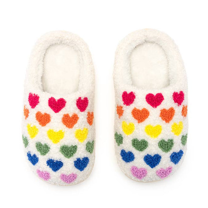 Living Royal Slippers - Rainbow Hearts