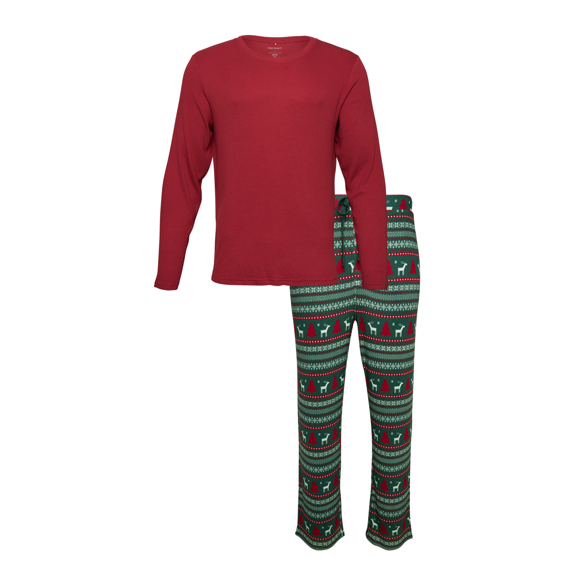 Posh Peanut Men's Long Sleeve Pajama - Holiday Fair Isle