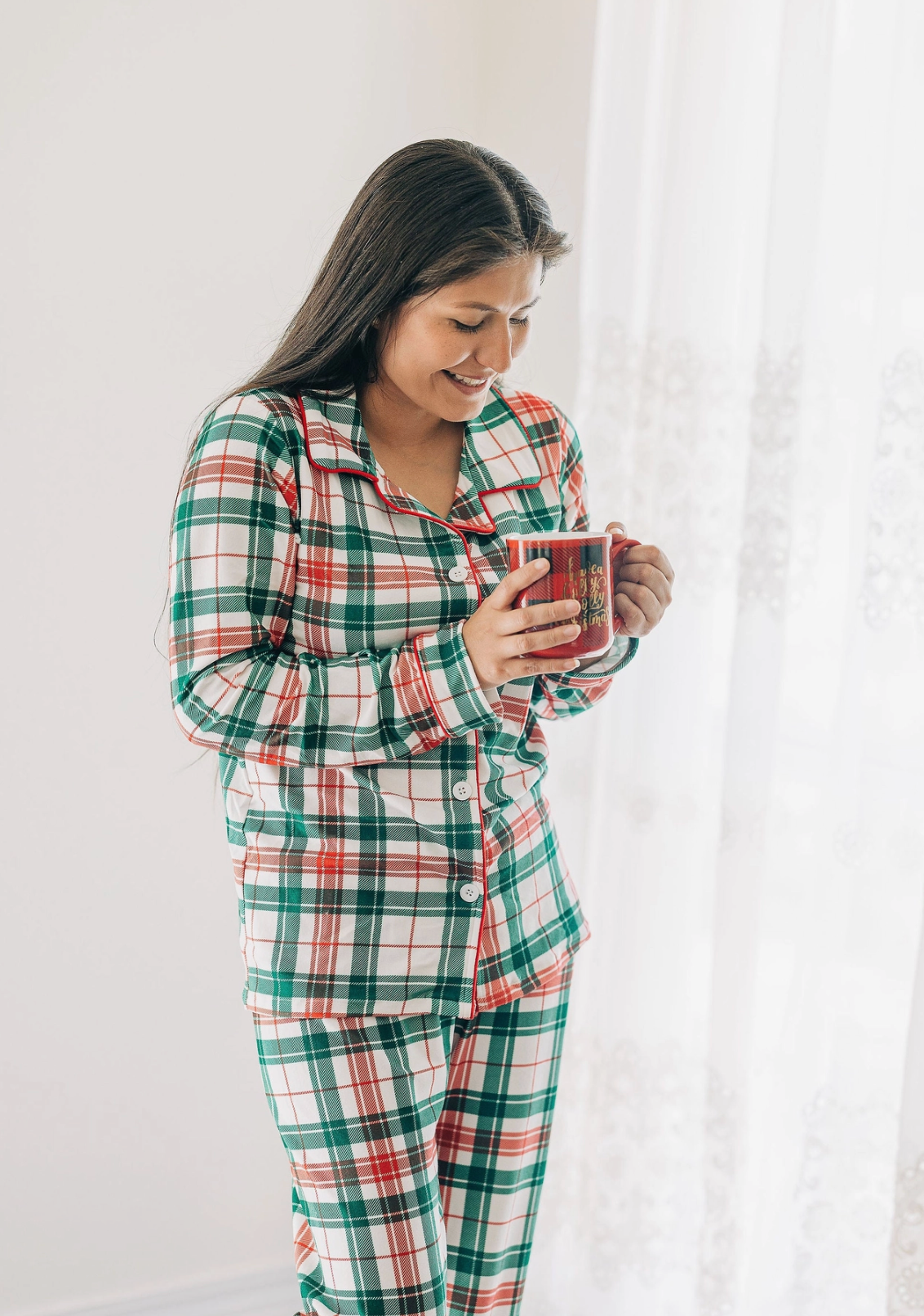 Christmas Plaid Button Down Pajamas - Adult Unisex (Final Sale)