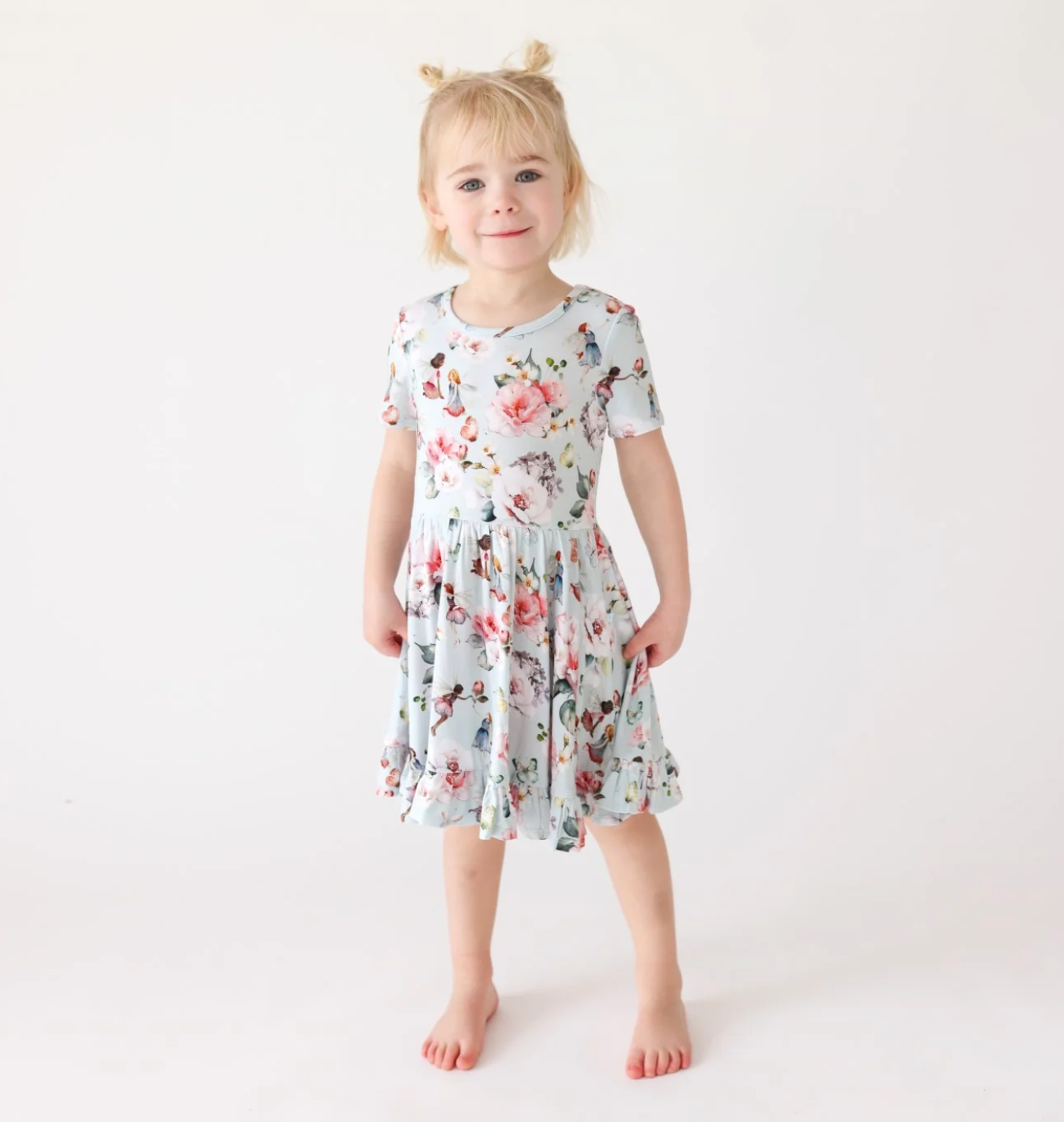 Posh Peanut Short Sleeve Ruffled Twirl Dress - Melinda