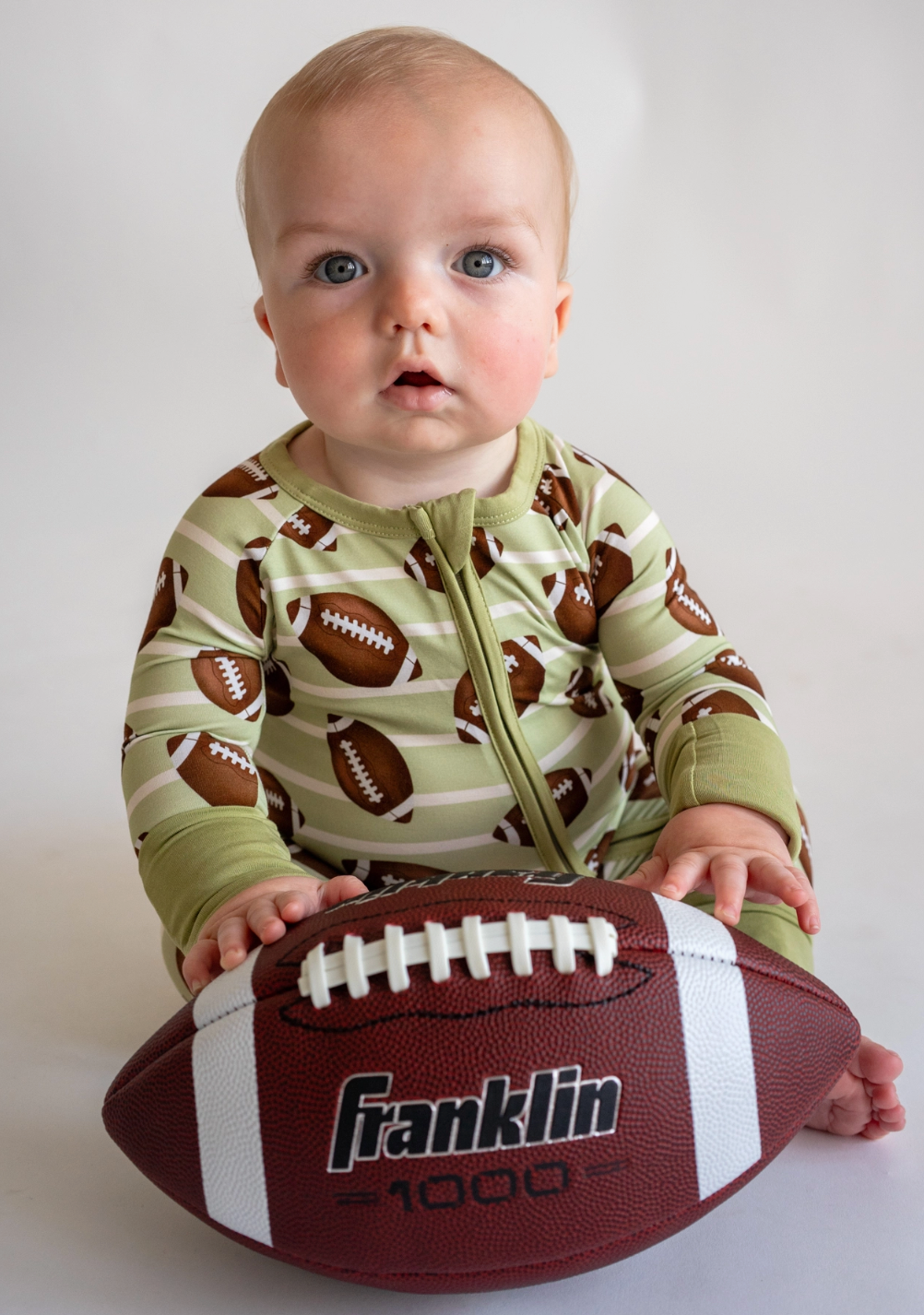 Bamboo Zip Romper - Football