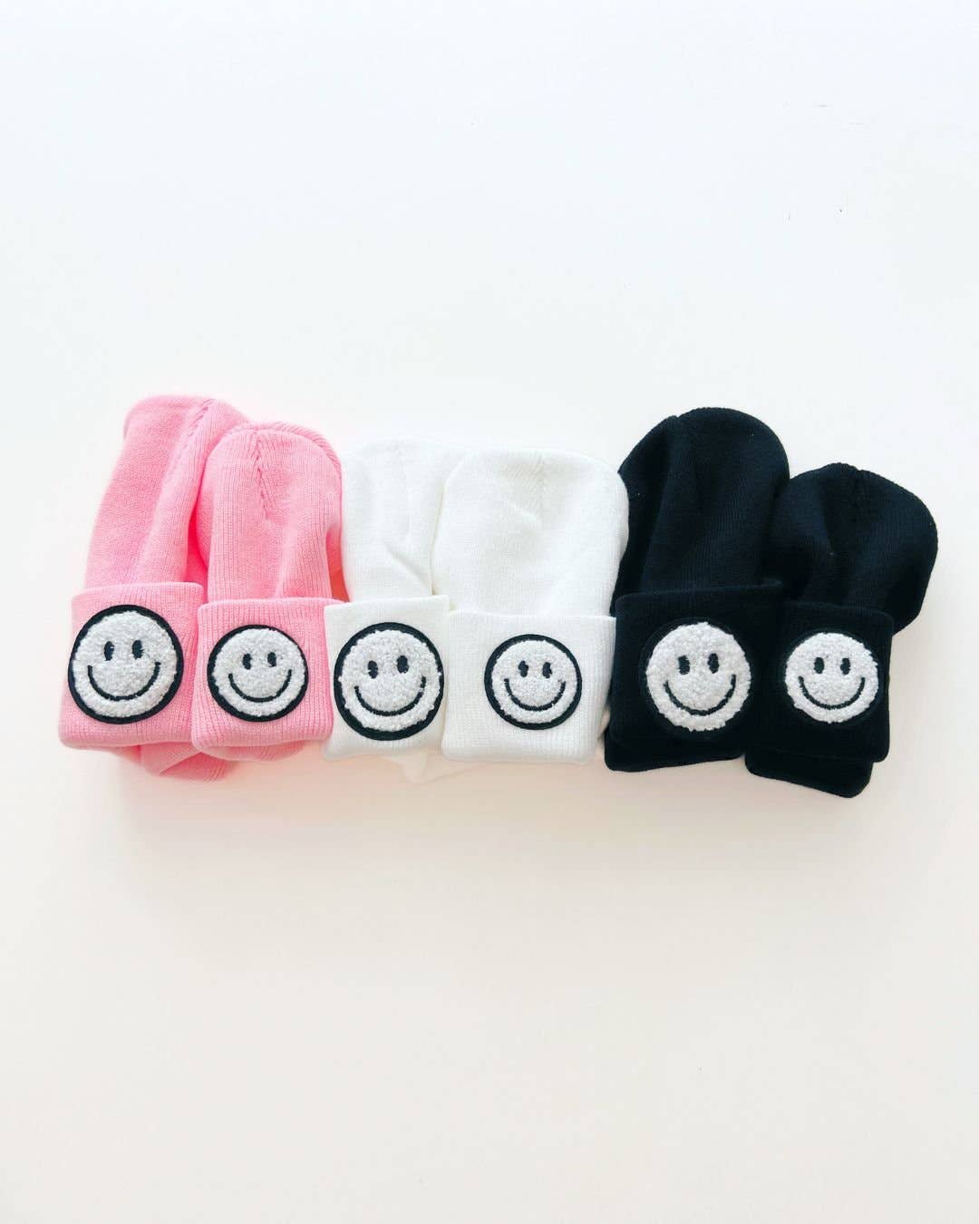 Lucky Panda Kids - Smiley Baby & Kids' Beanie | White