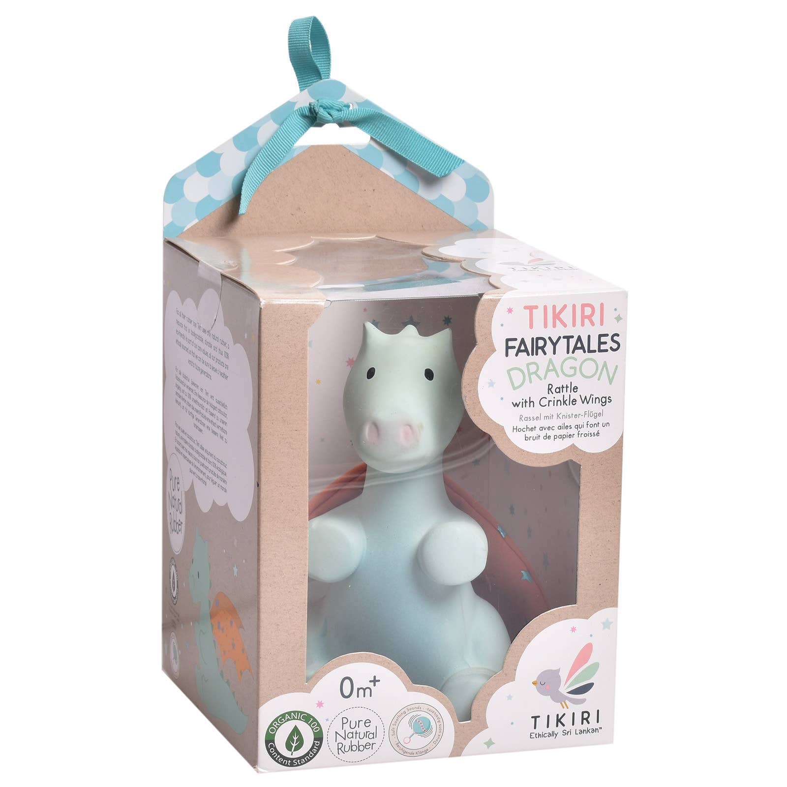 Tikiri Toys - Baby Sunrise Dragon Teether & Rattle