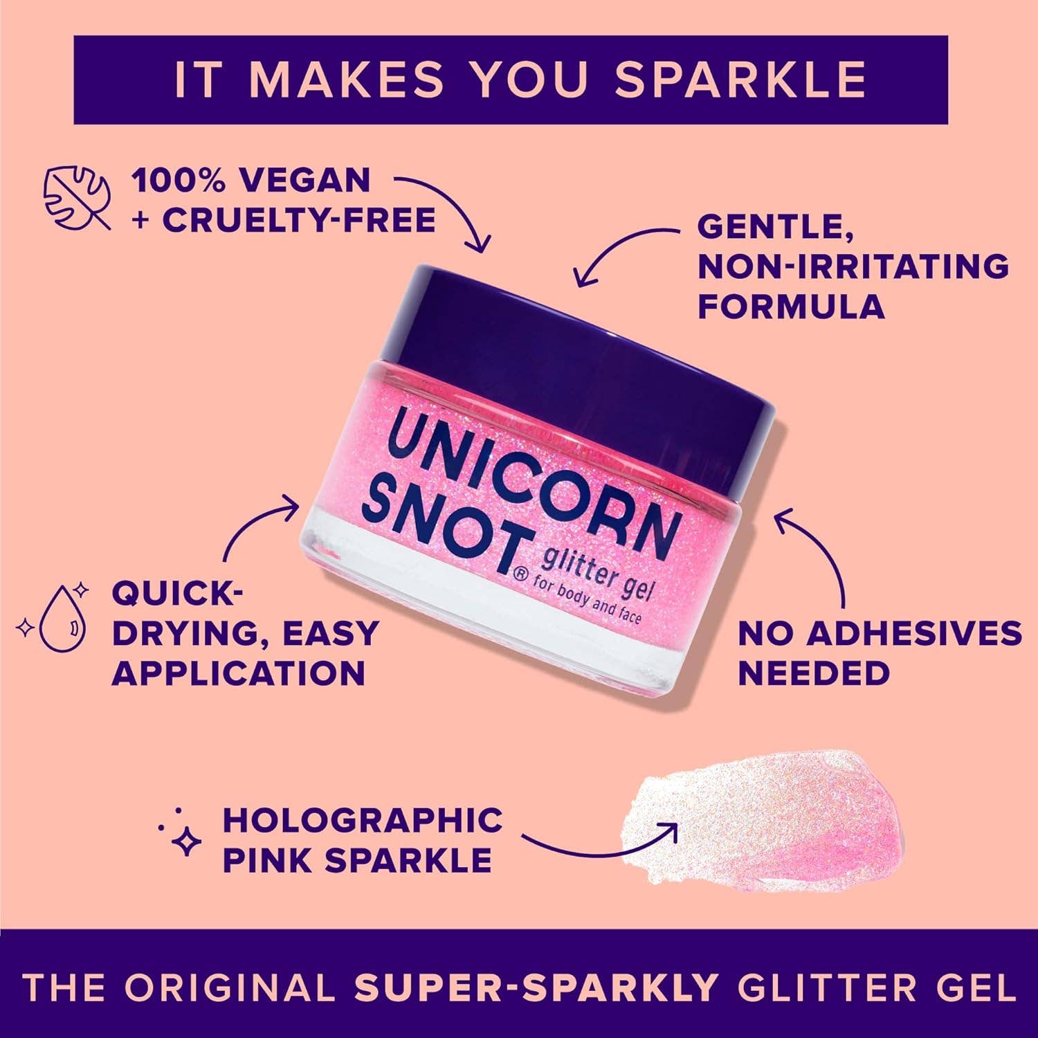 Unicorn Snot Glitter Gel - Flamingo