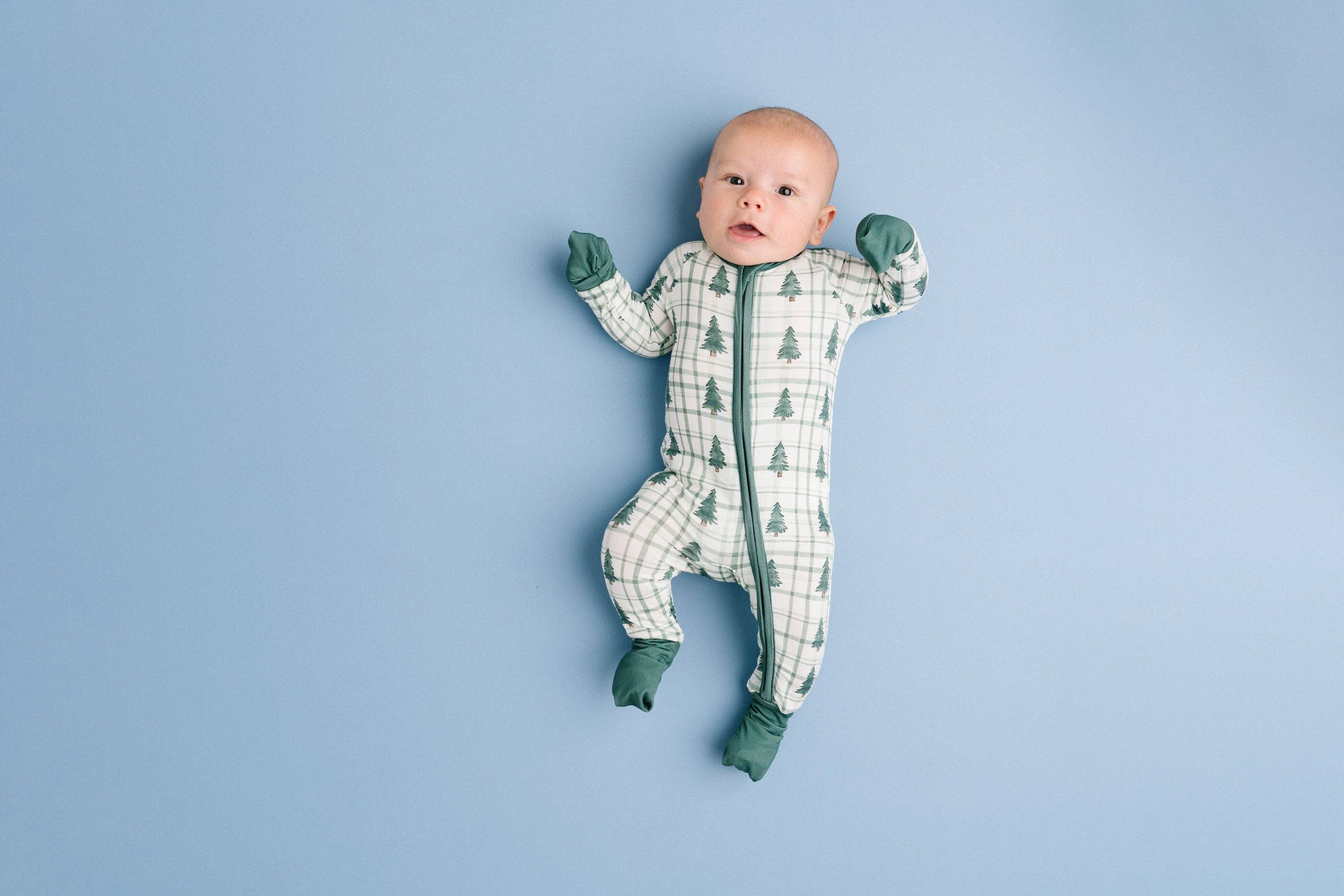 Little One Shop Bamboo Convertible Romper - Tree Farm