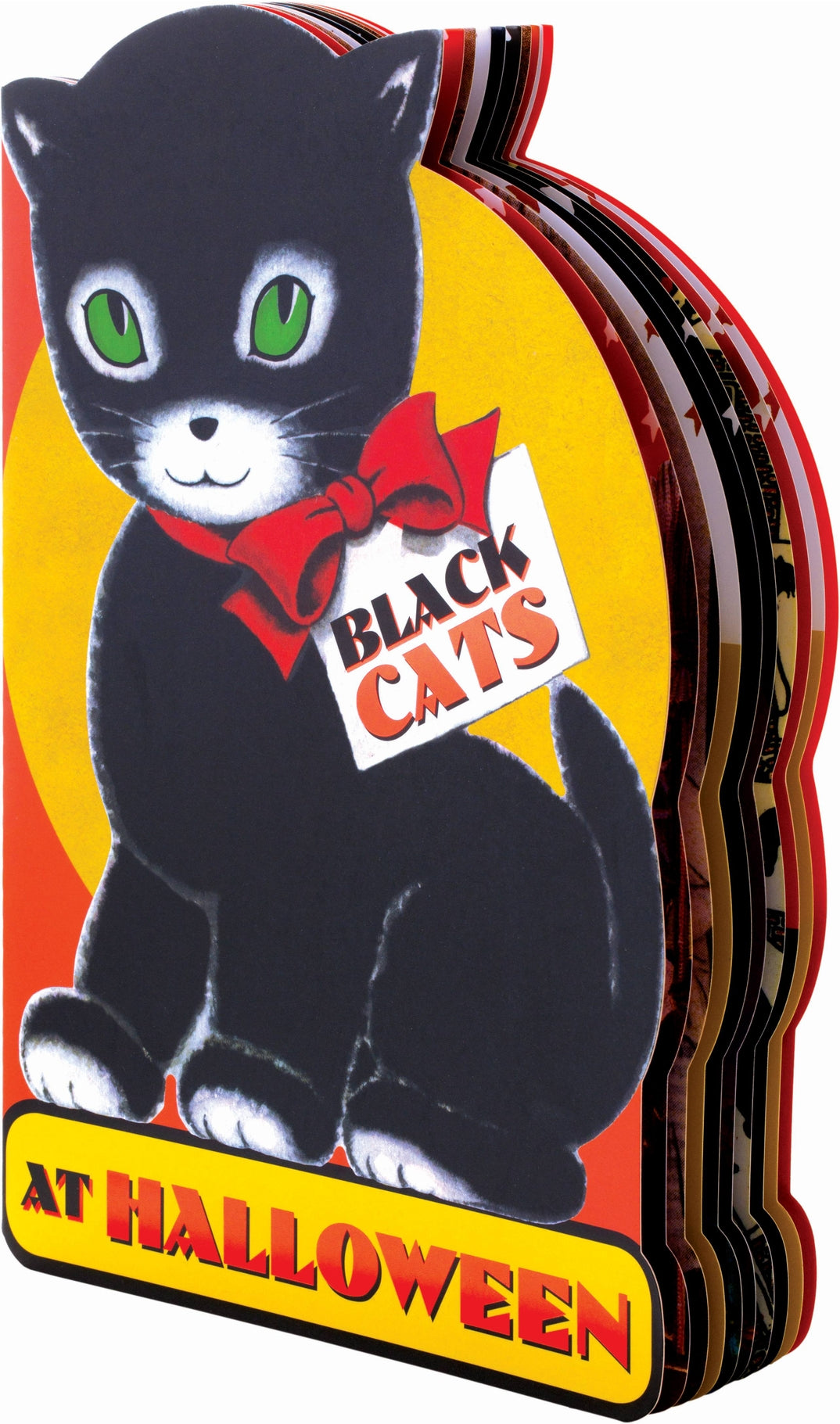 Black Cats At Halloween Vintage Picture Book