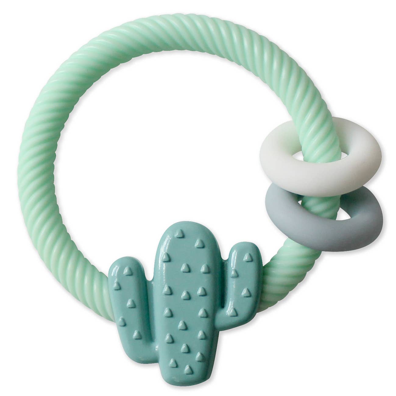 Itzy Ritzy Silicone Teething Rattle - Cactus