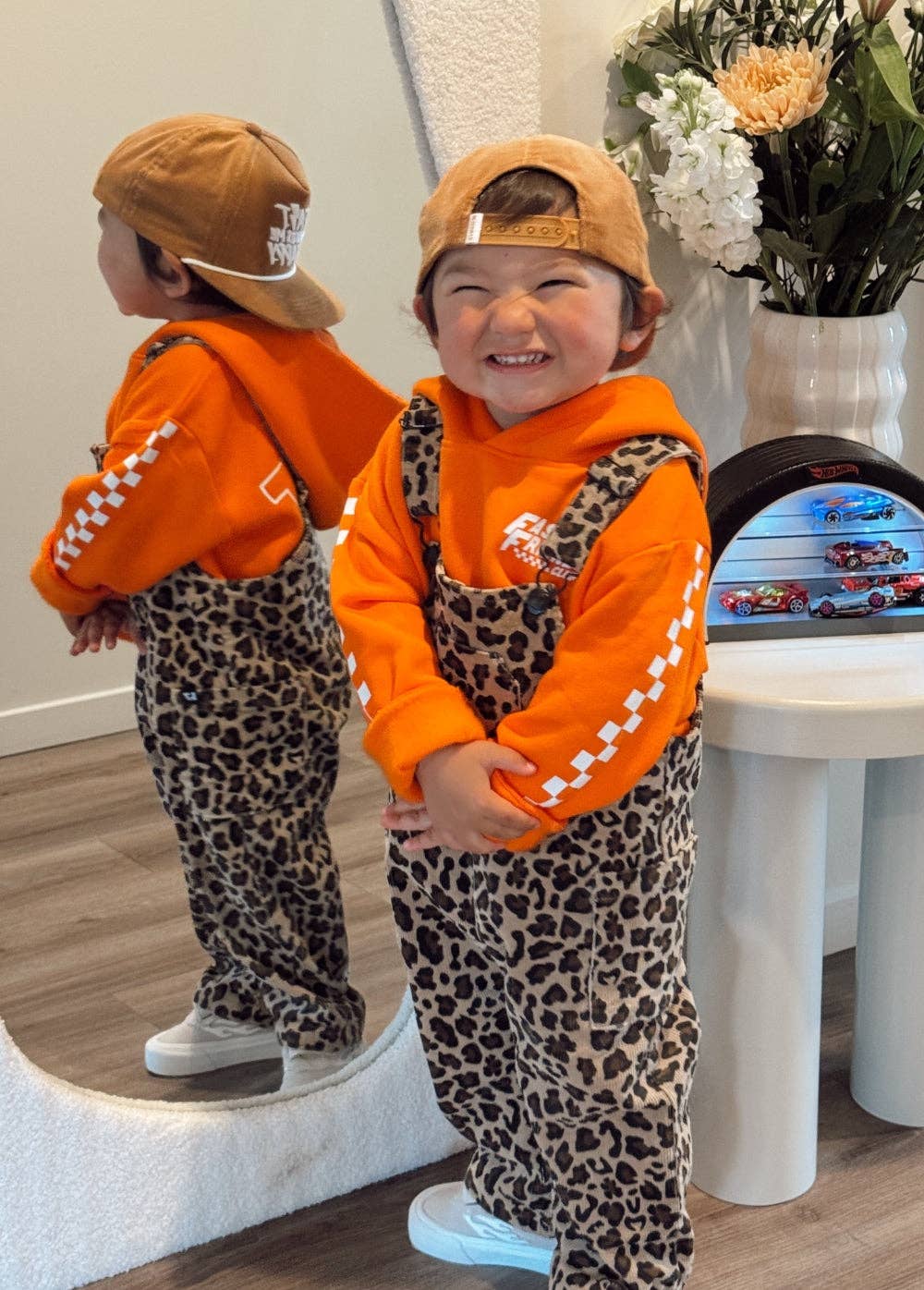 Little Trouble - Leopard Print Overalls