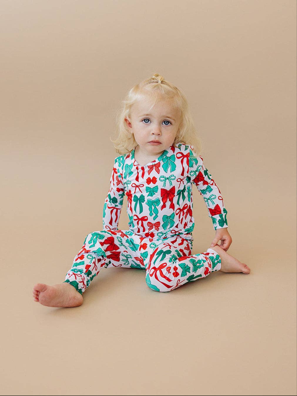 Lucky Panda Kids Bamboo PJs - Merry Bows